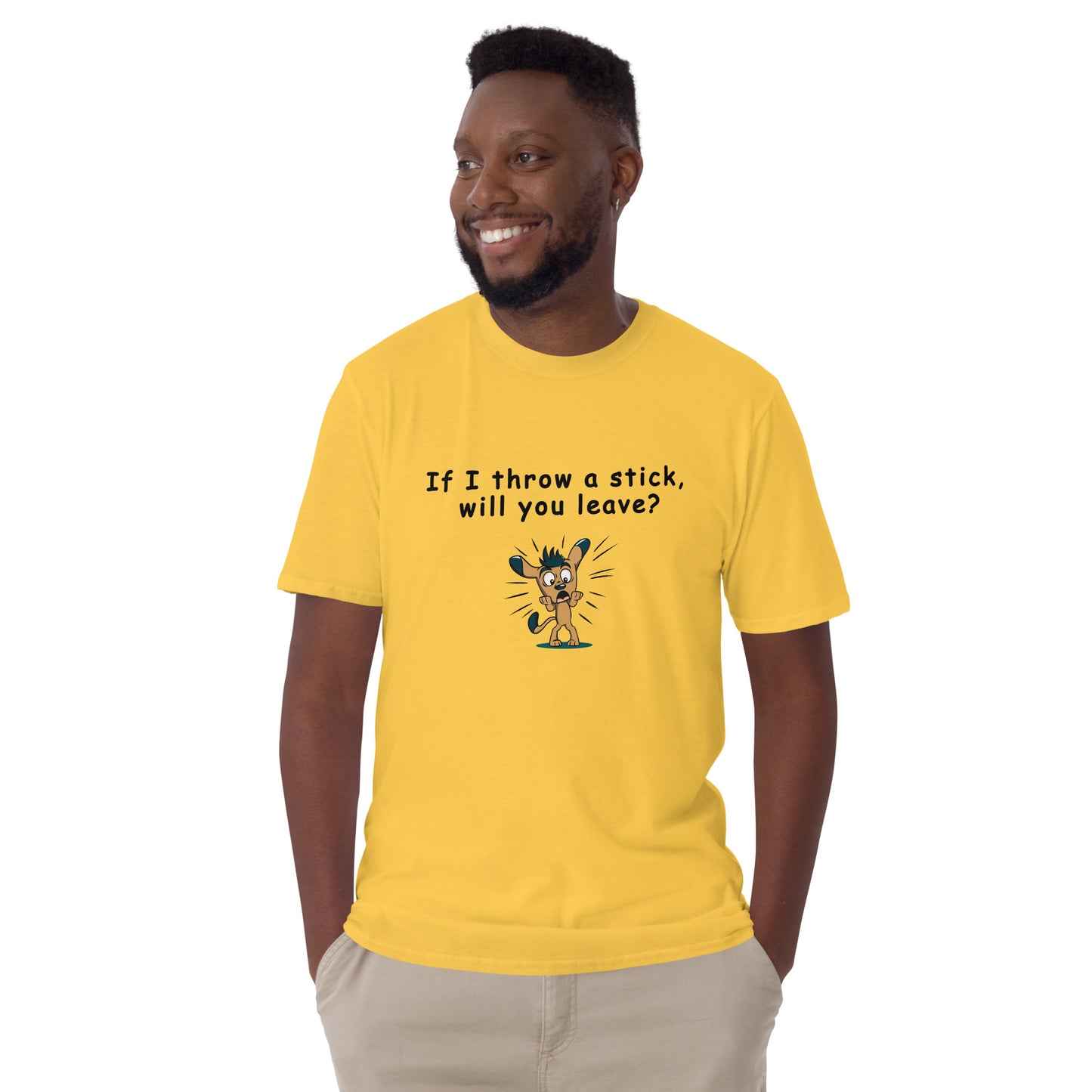 The Leave Me Alone Tee - If I Throw a Stick Will You Leave? Unisex Tee by EraofInk