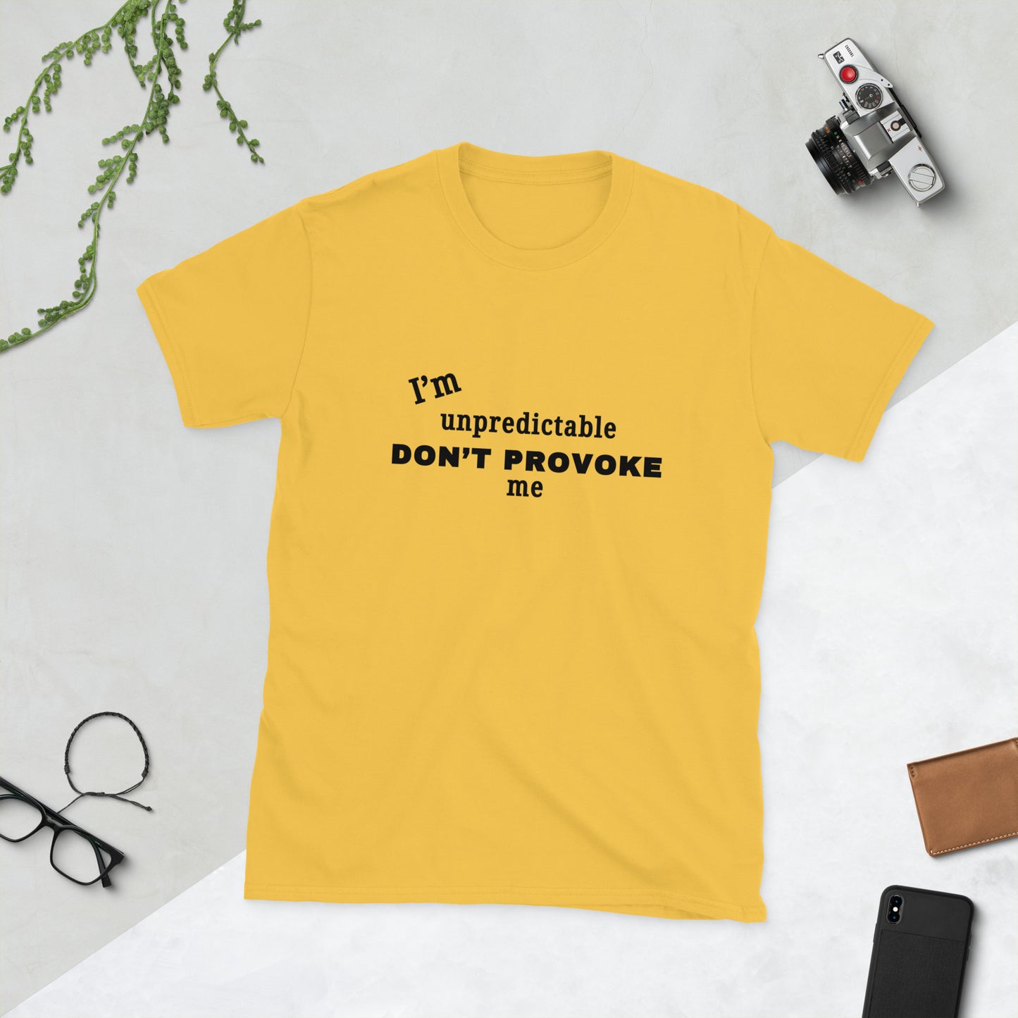 I'm Unpredictable Don't Provoke Me Unisex Tee by EraofInk