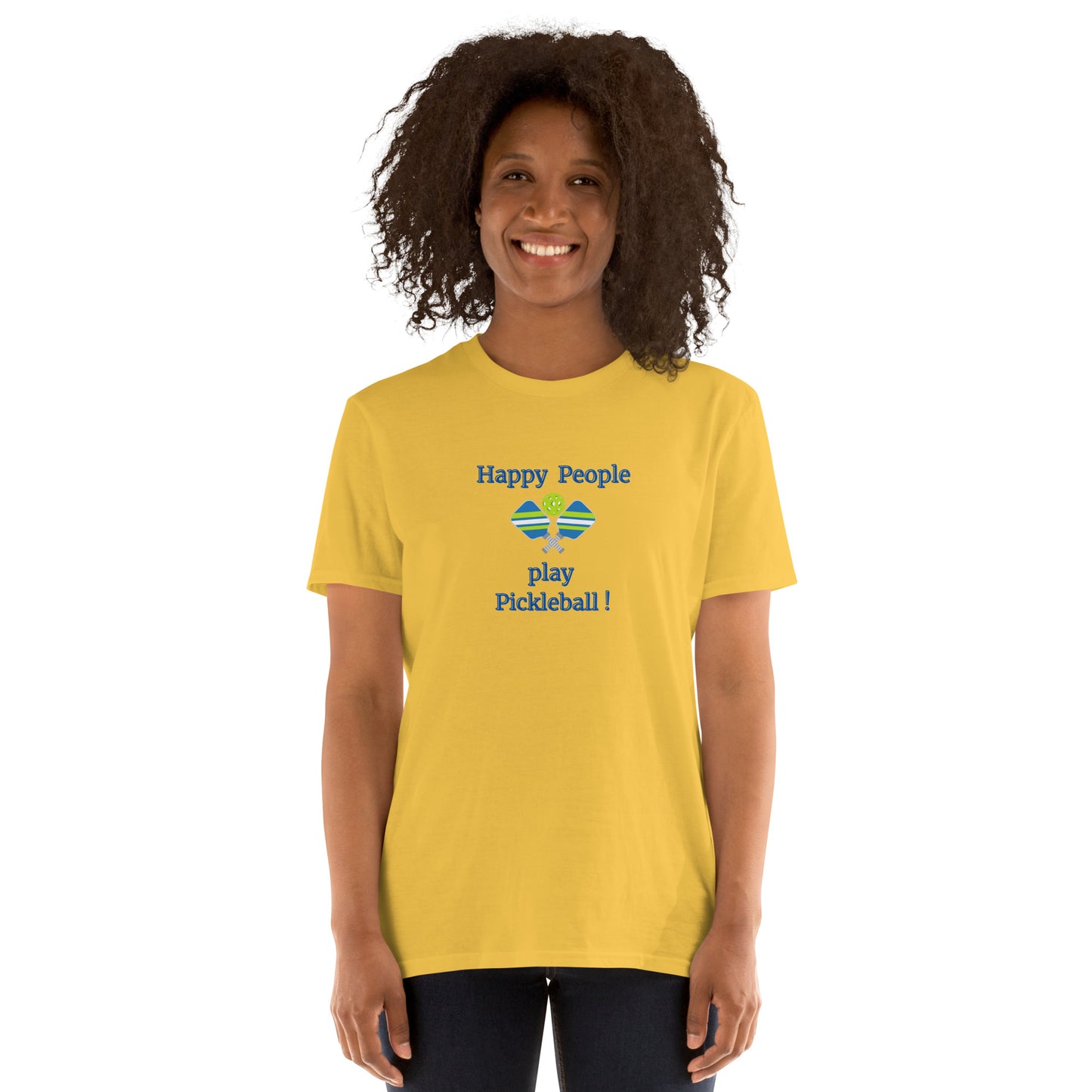 Happy People Play Pickleball Unisex Tee by EraofInk