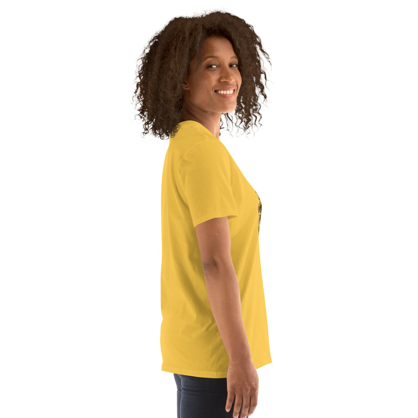 Fierce Like a Lion (with blue eyes) Unisex Tee by EraofInk