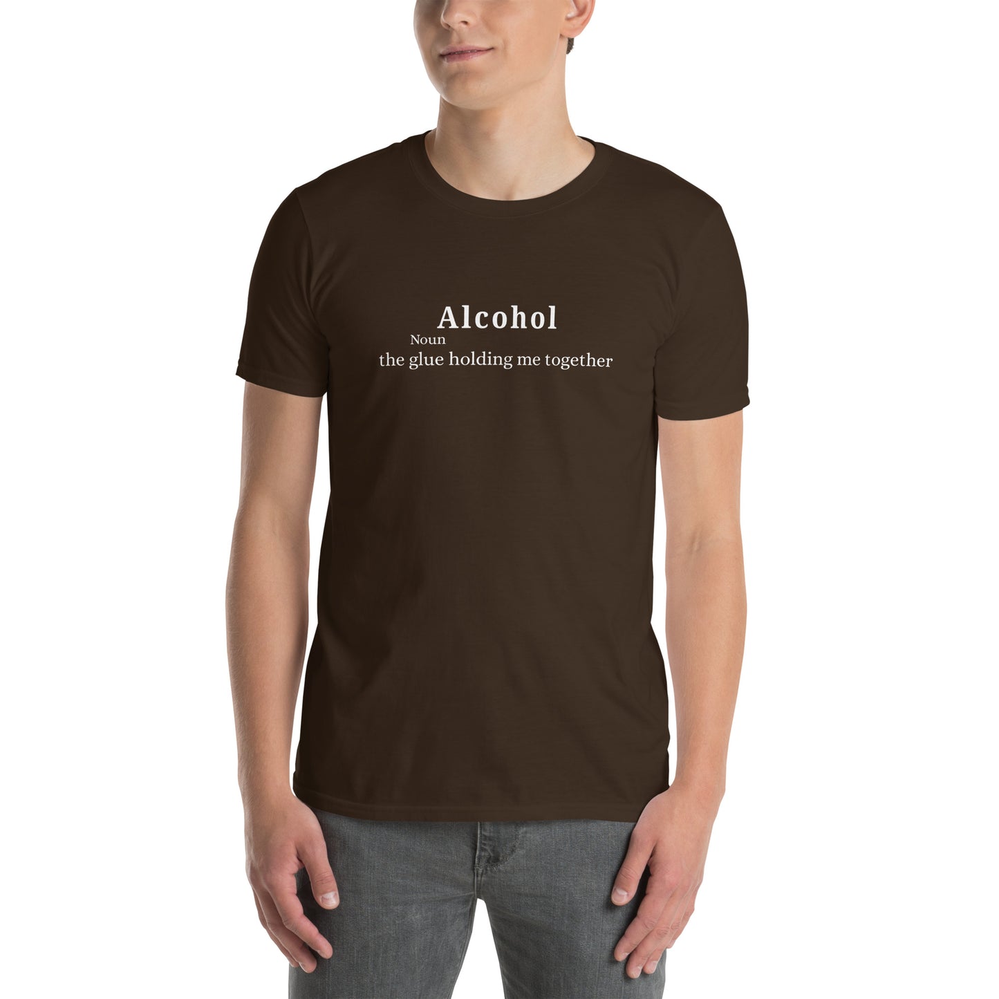 Because Some Days Just Suck Alcohol The Glue Holding Me Together Unisex Tee by EraofInk