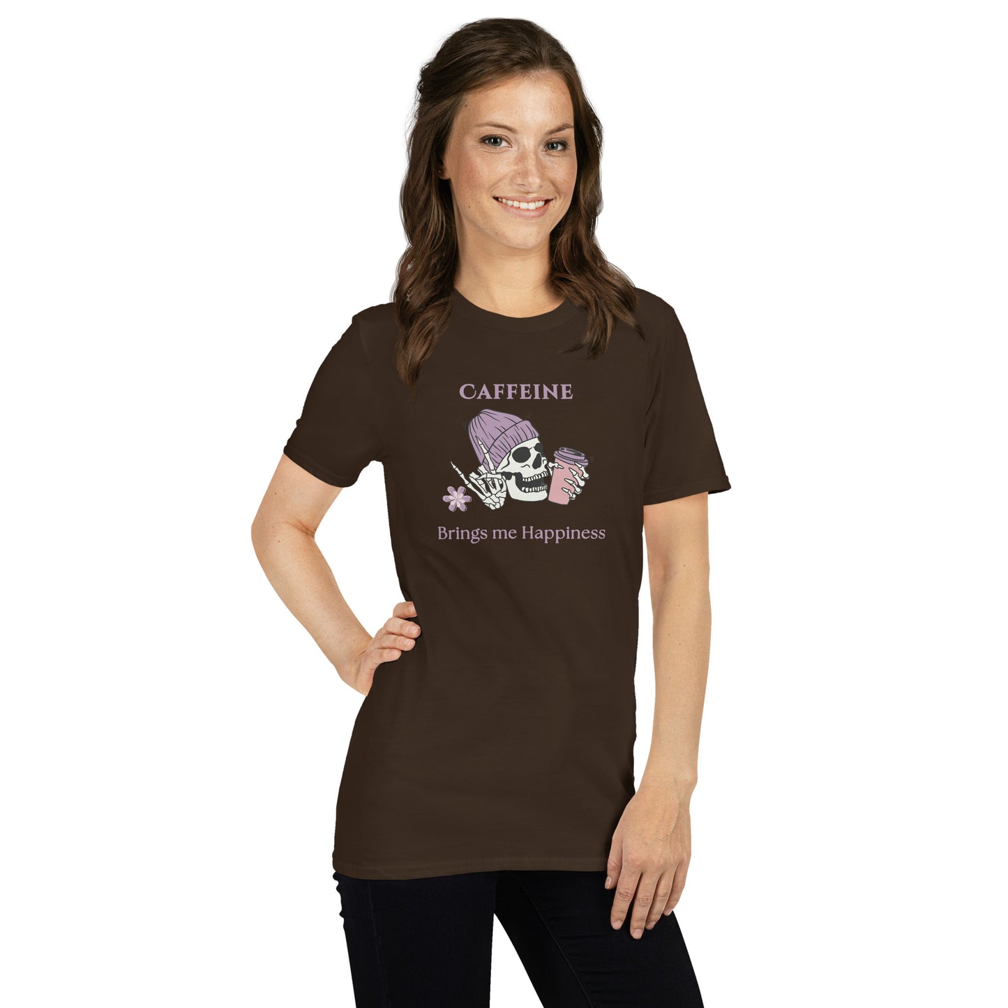 Caffeine Brings Me Happiness Unisex Tee by EraofInk