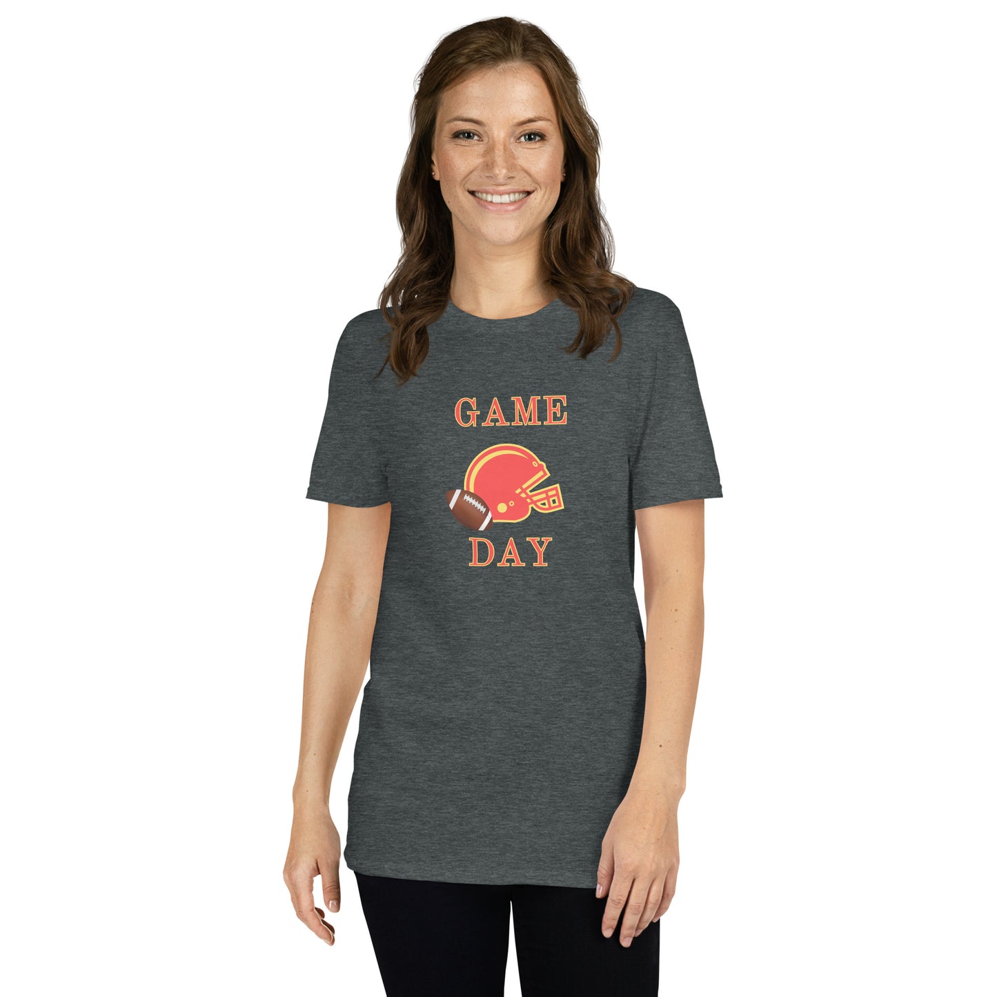 Football Game Day Red & Gold Unisex Tee by EraofInk