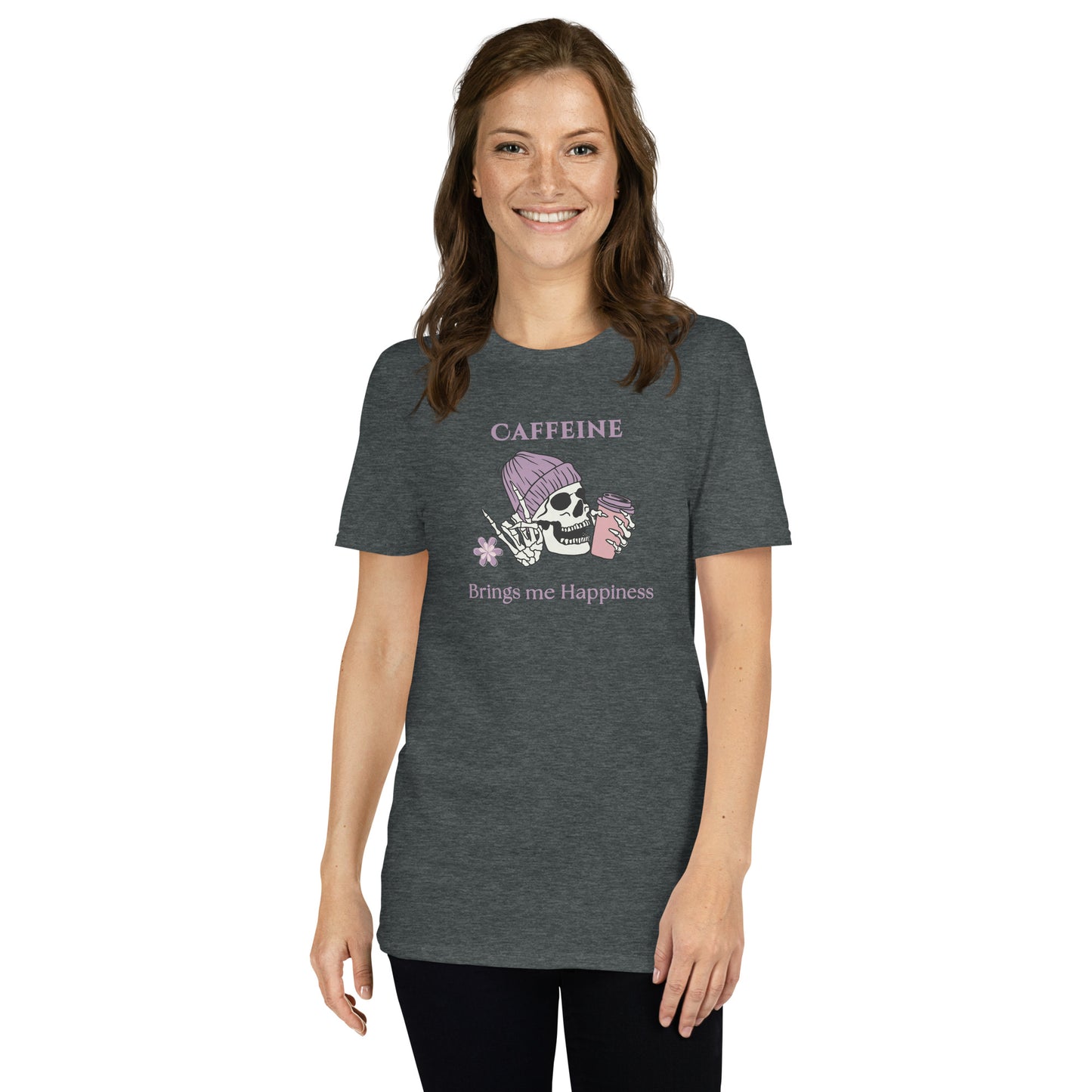 Caffeine Brings Me Happiness Unisex Tee by EraofInk