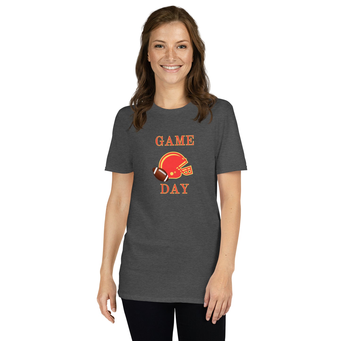 Football Game Day Red & Gold Unisex Tee by EraofInk
