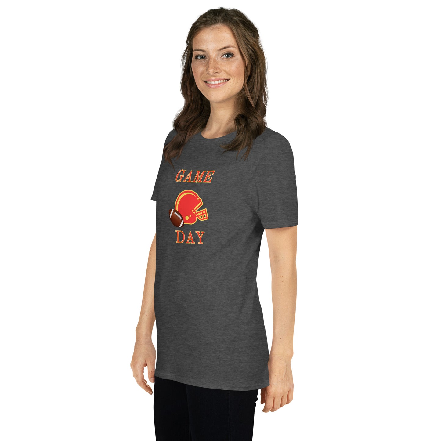 Football Game Day Red & Gold Unisex Tee by EraofInk