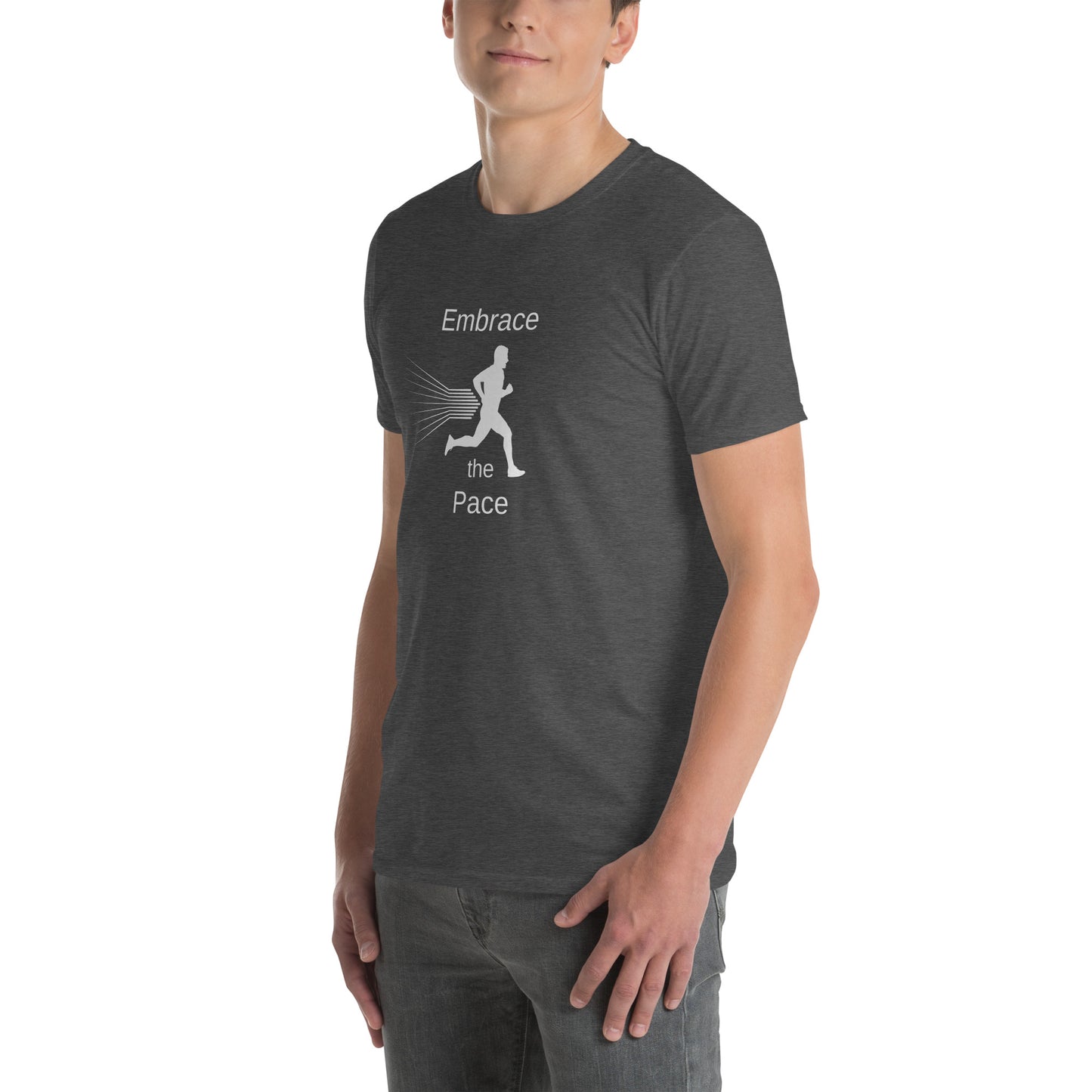 Embrace the Pace Male Runner Unisex Tee by EraofInk