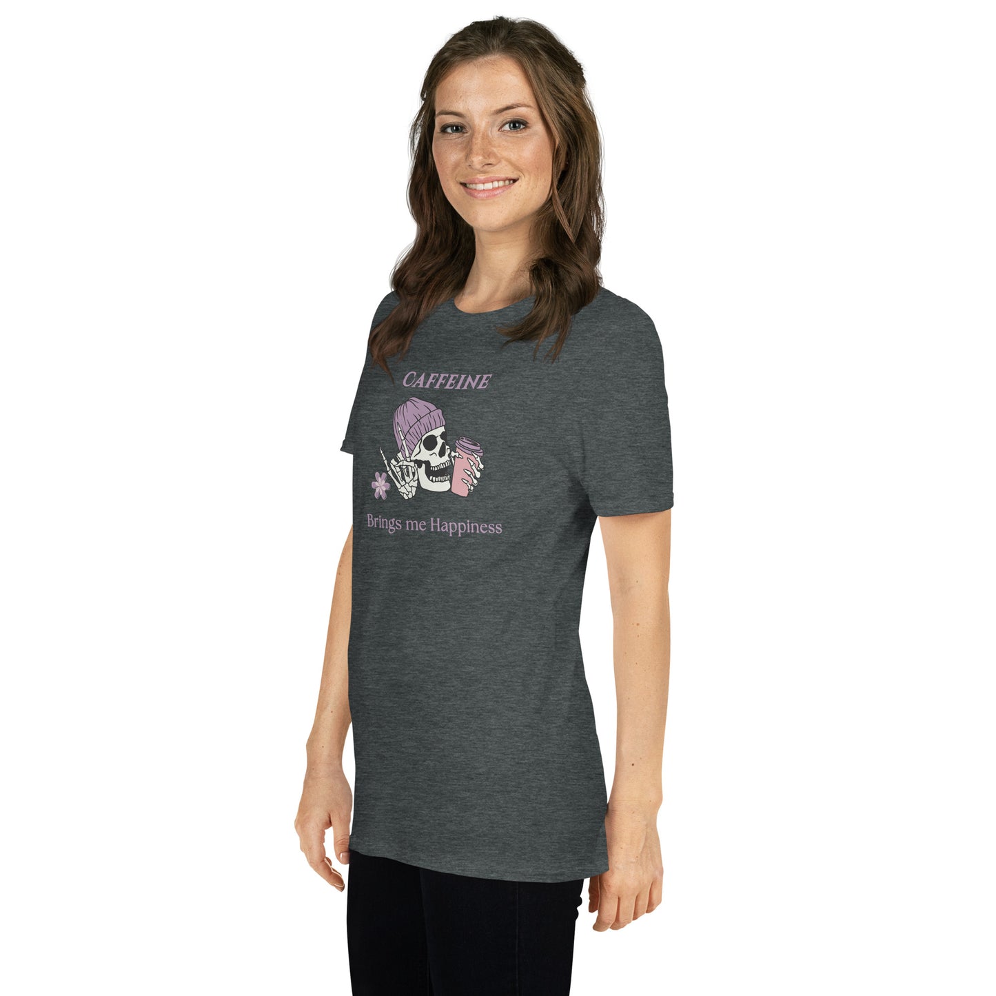 Caffeine Brings Me Happiness Unisex Tee by EraofInk