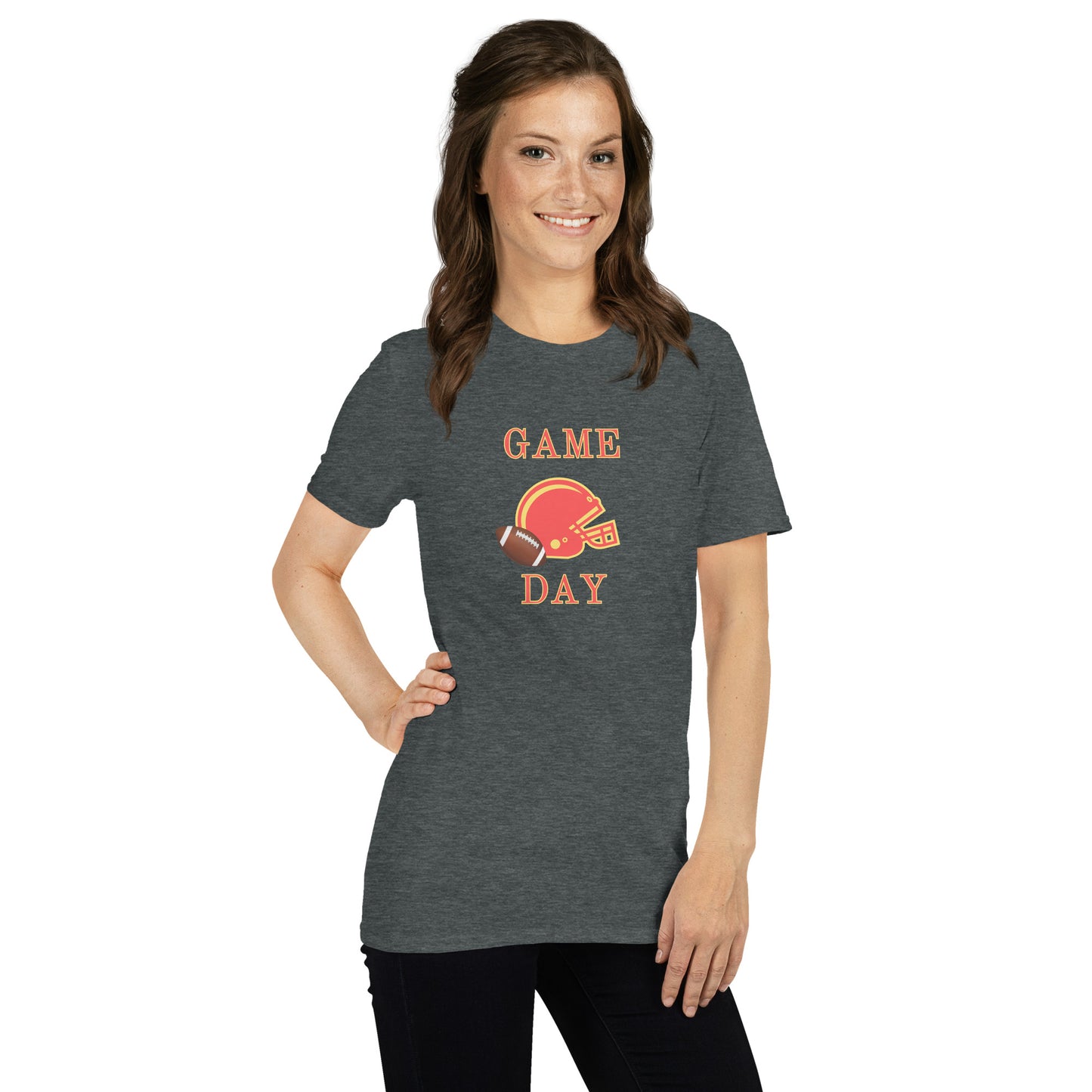 Football Game Day Red & Gold Unisex Tee by EraofInk