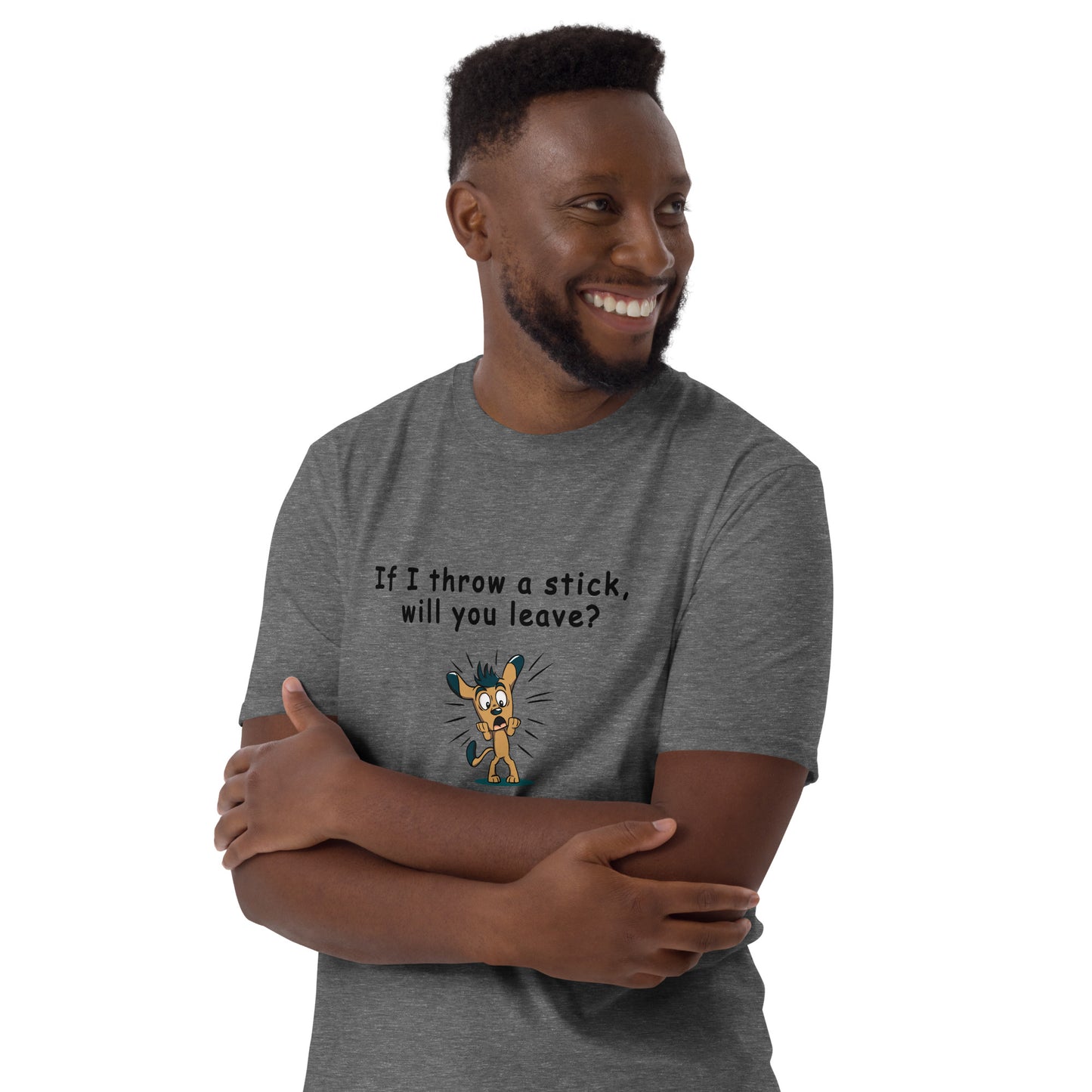 The Leave Me Alone Tee - If I Throw a Stick Will You Leave? Unisex Tee by EraofInk