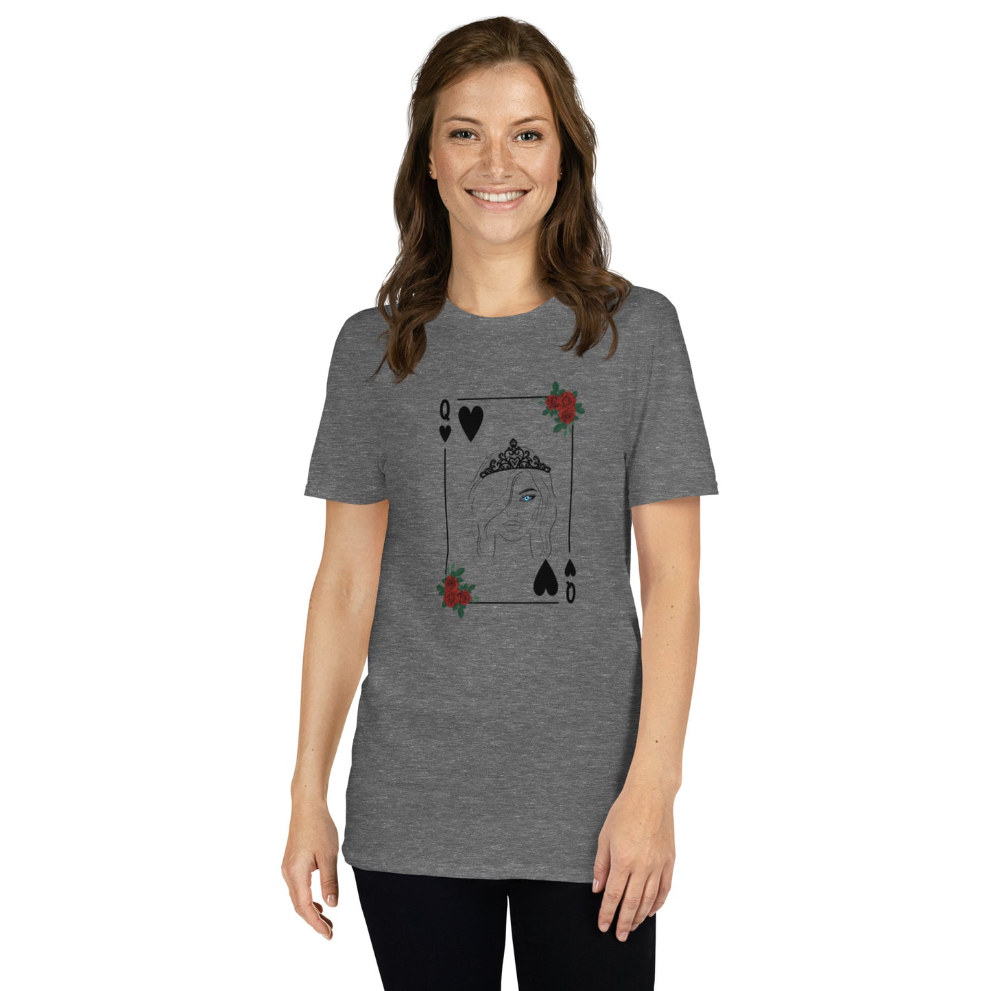 Blue Eyed Queen of Hearts Unisex Tee by EraofInk
