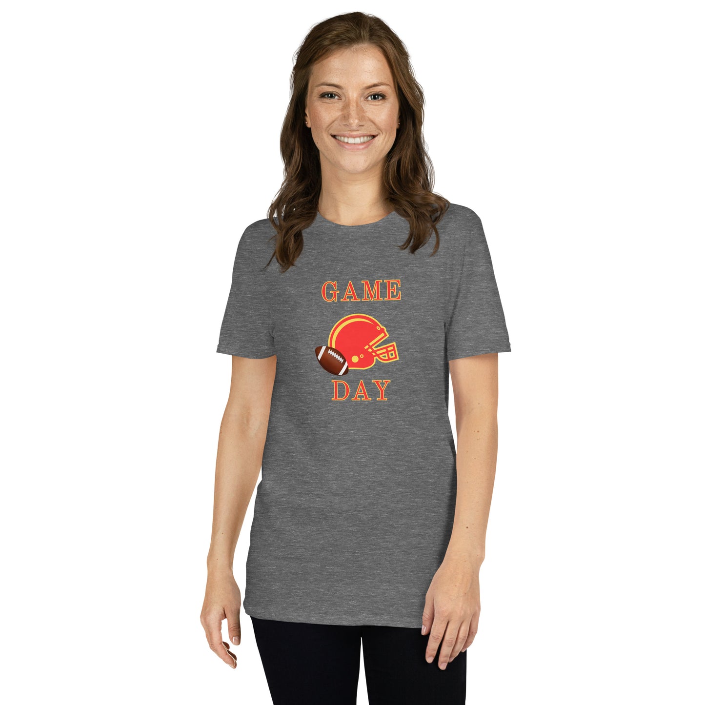 Football Game Day Red & Gold Unisex Tee by EraofInk