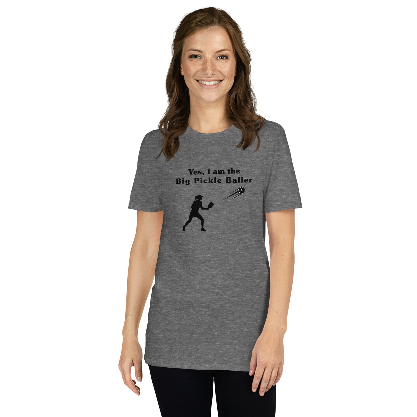 Yes, I am the Big Pickleballer Female Pickleball Unisex Tee by EraofInk