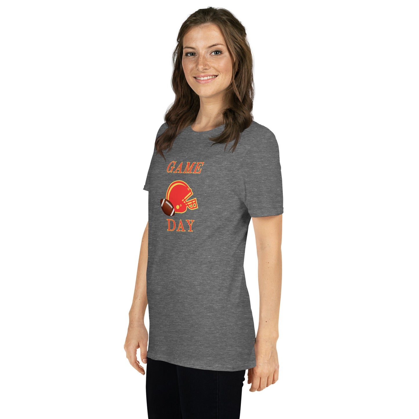 Football Game Day Red & Gold Unisex Tee by EraofInk