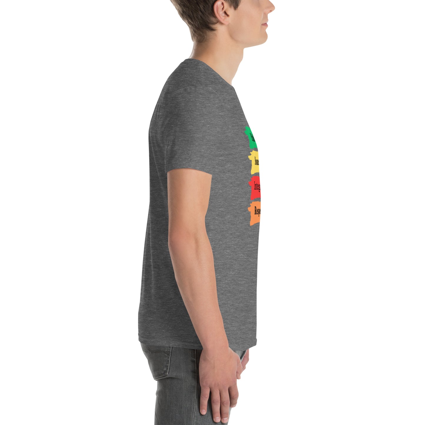 Ethics Honesty Integrity Respect Paint Strokes Unisex Tee by EraofInk