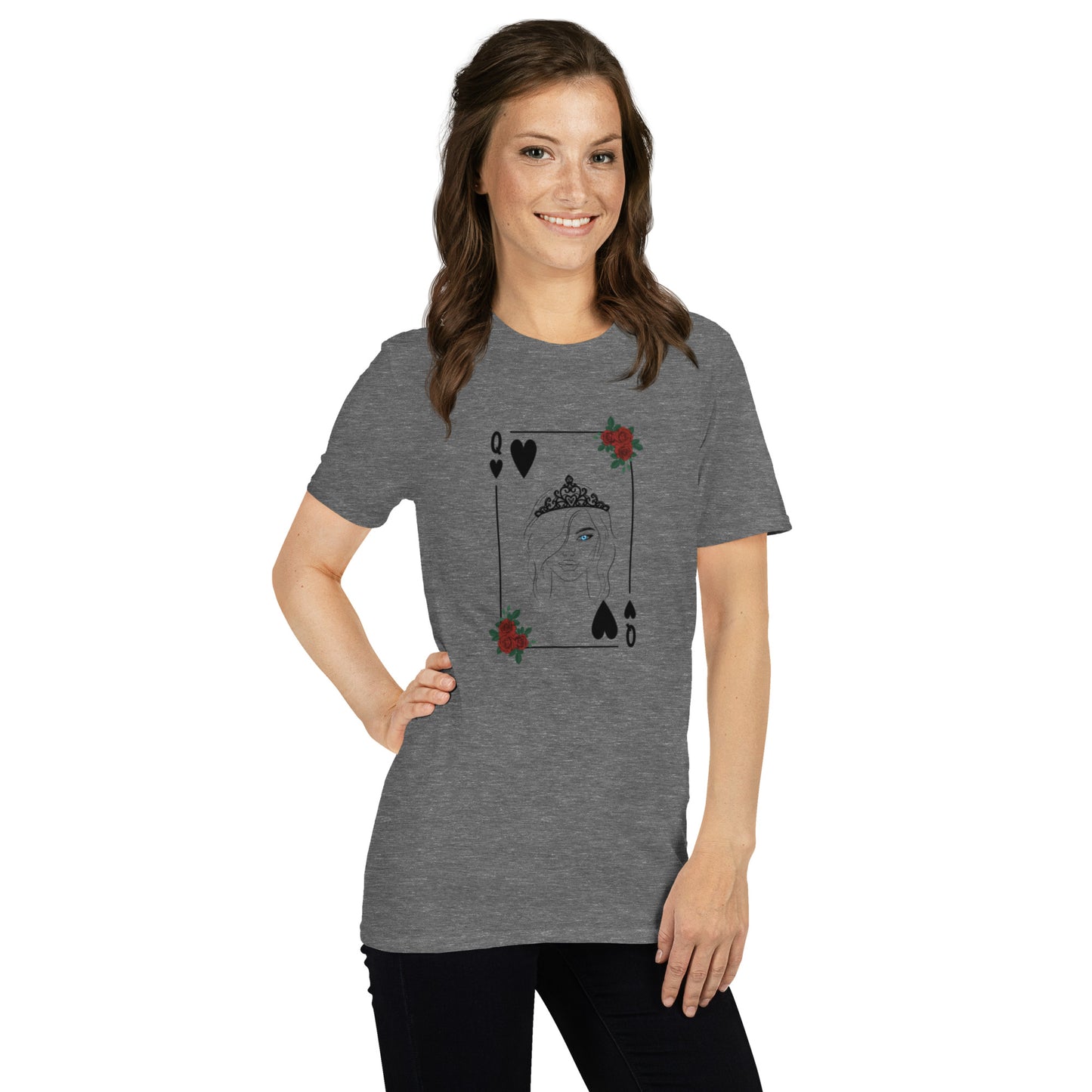 Blue Eyed Queen of Hearts Unisex Tee by EraofInk