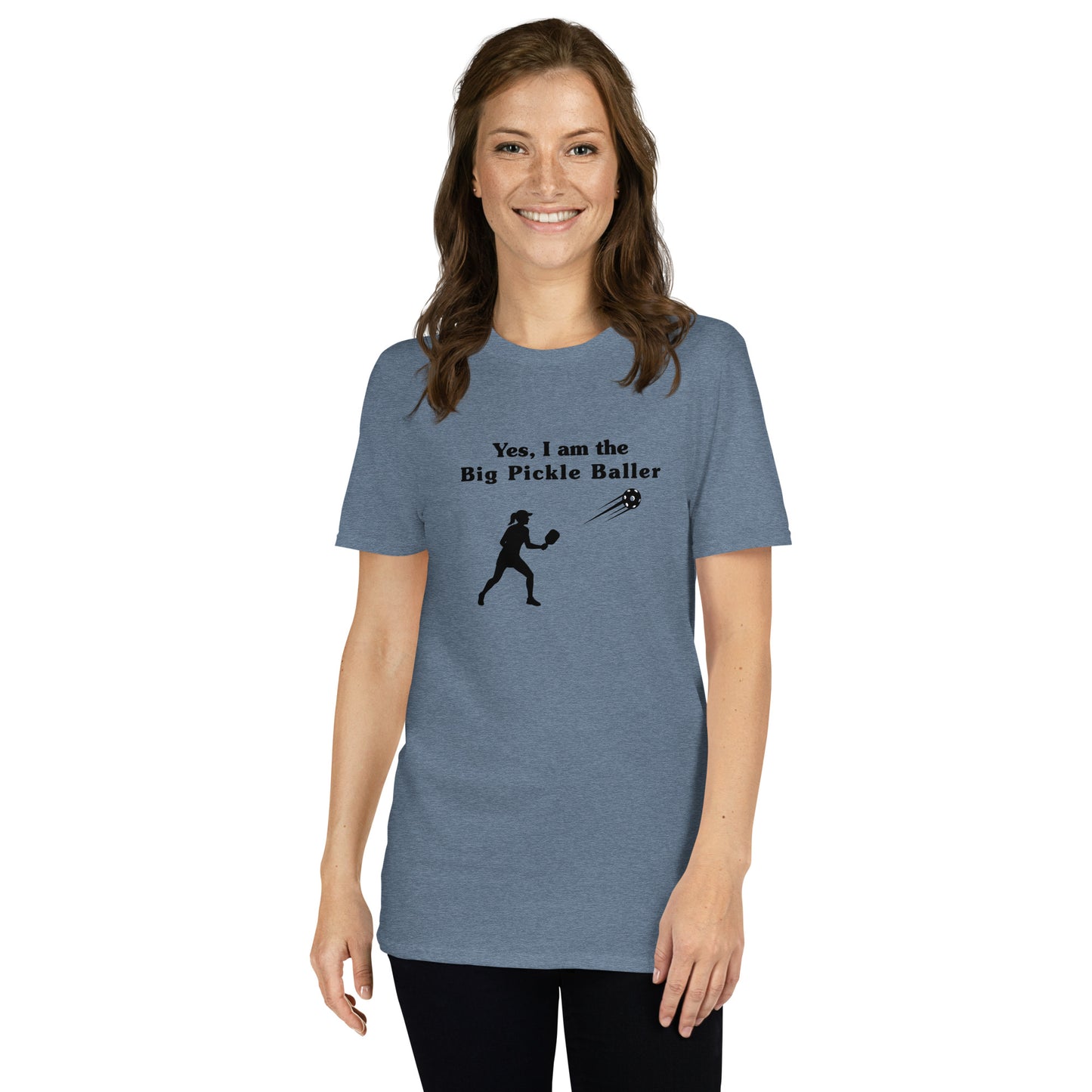 Yes, I am the Big Pickleballer Female Pickleball Unisex Tee by EraofInk