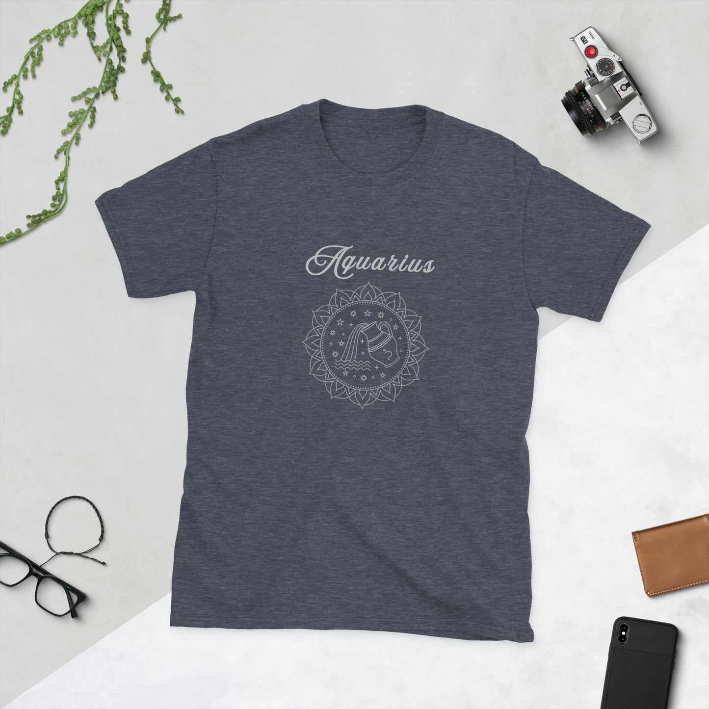 Aquarius Astrological Sign Horoscope Unisex Tee by EraofInk