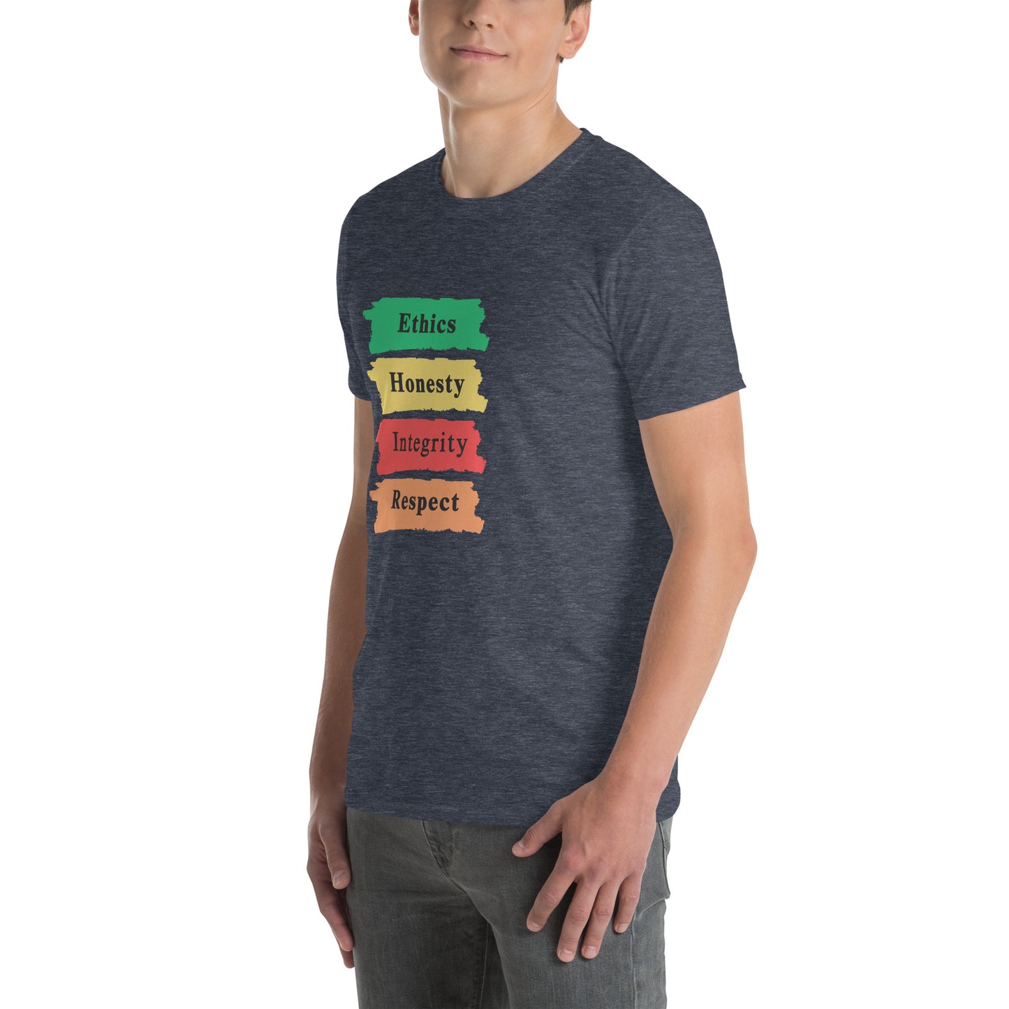 Ethics Honesty Integrity Respect Paint Strokes Unisex Tee by EraofInk
