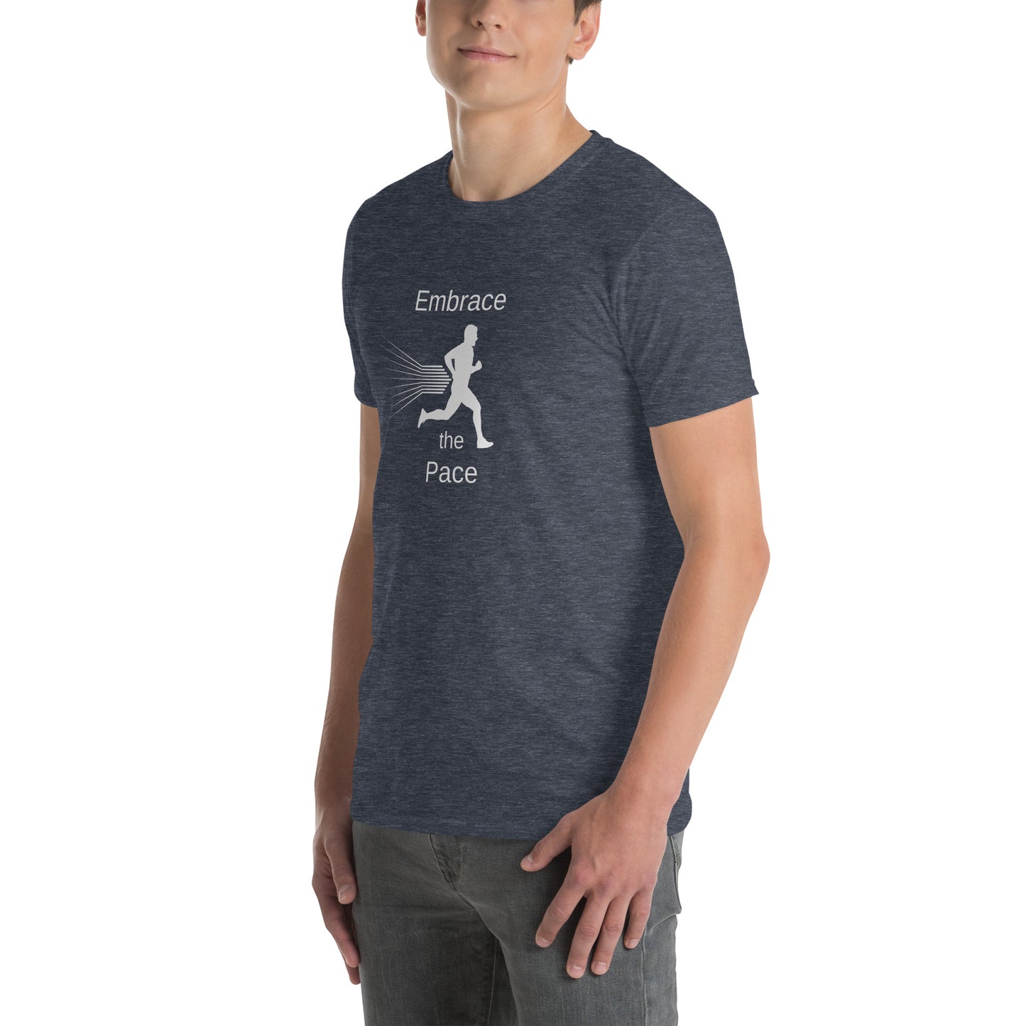 Embrace the Pace Male Runner Unisex Tee by EraofInk