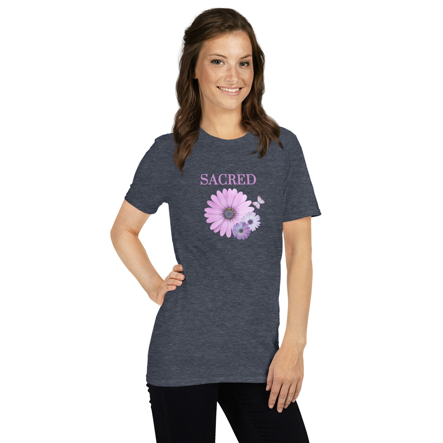 Sacred Floral Design Unisex Tee by EraofInk