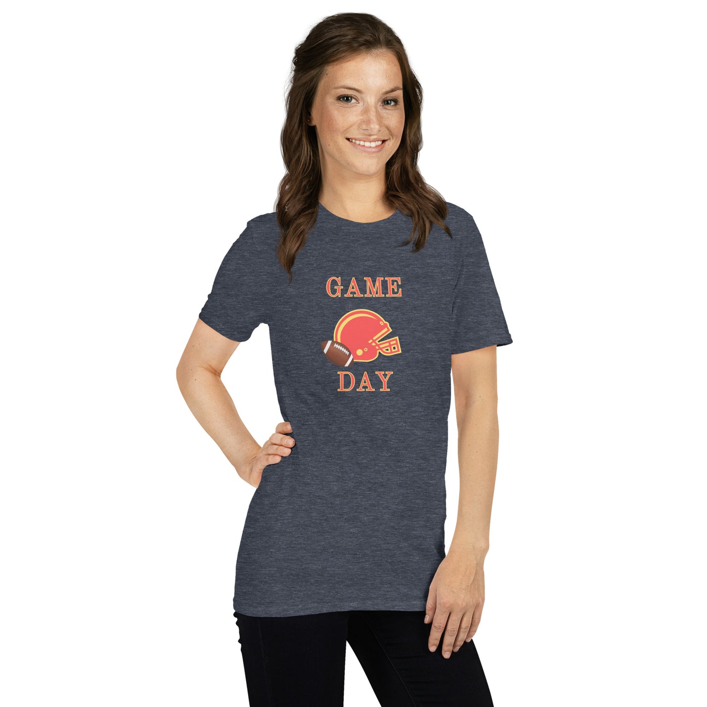 Football Game Day Red & Gold Unisex Tee by EraofInk