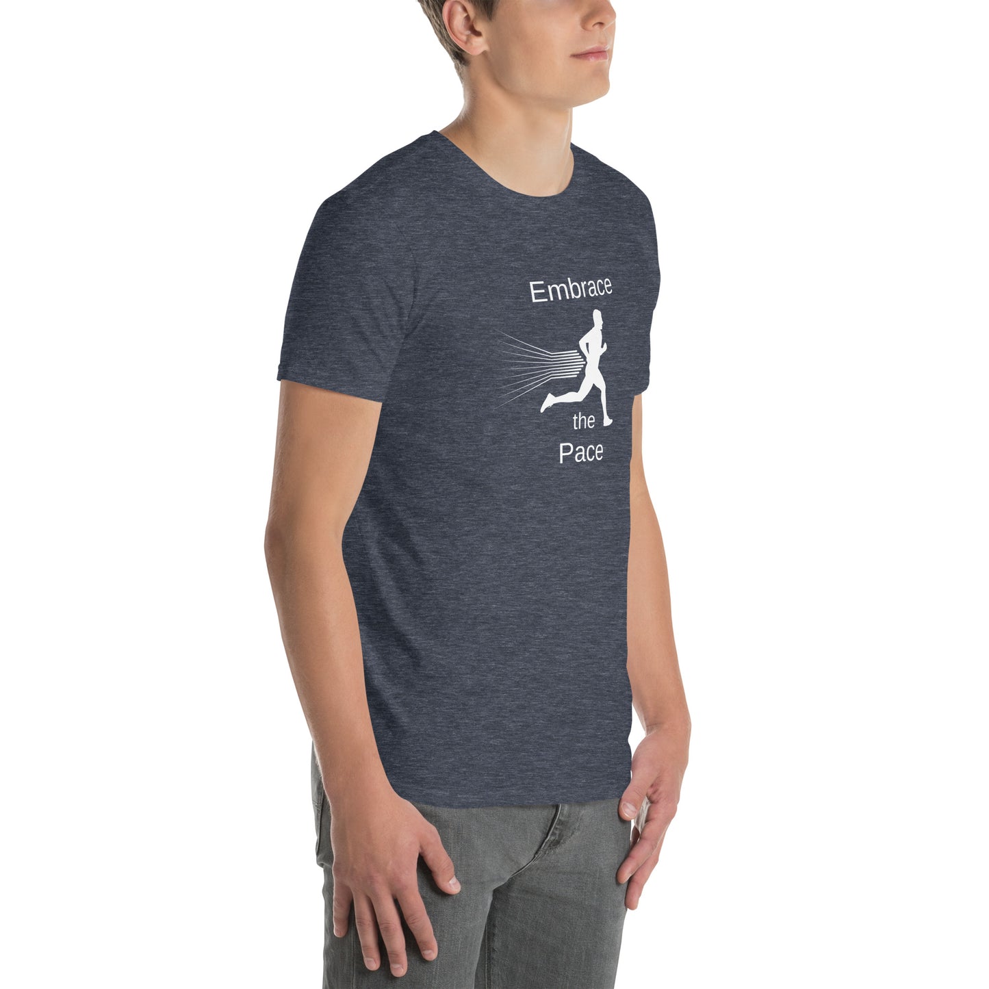 Embrace the Pace Male Runner Unisex Tee by EraofInk