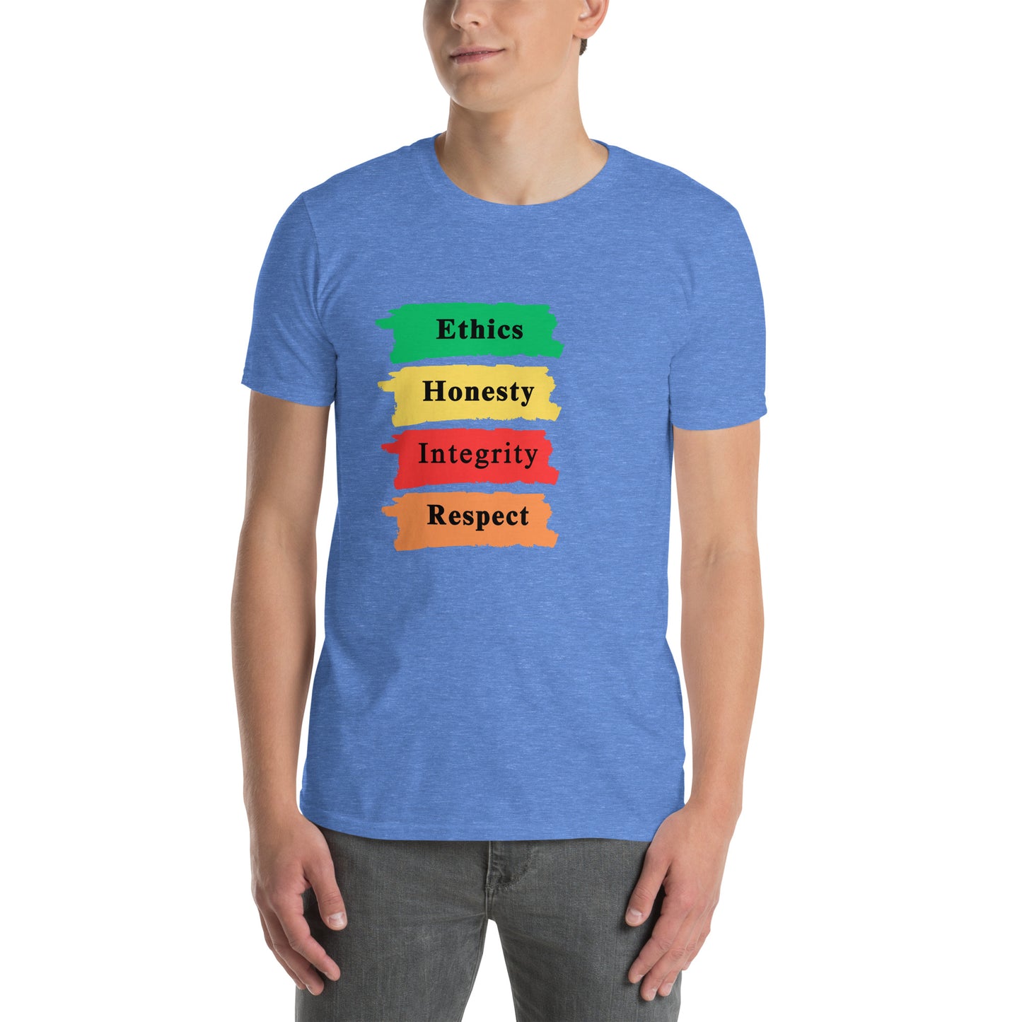 Ethics Honesty Integrity Respect Paint Strokes Unisex Tee by EraofInk