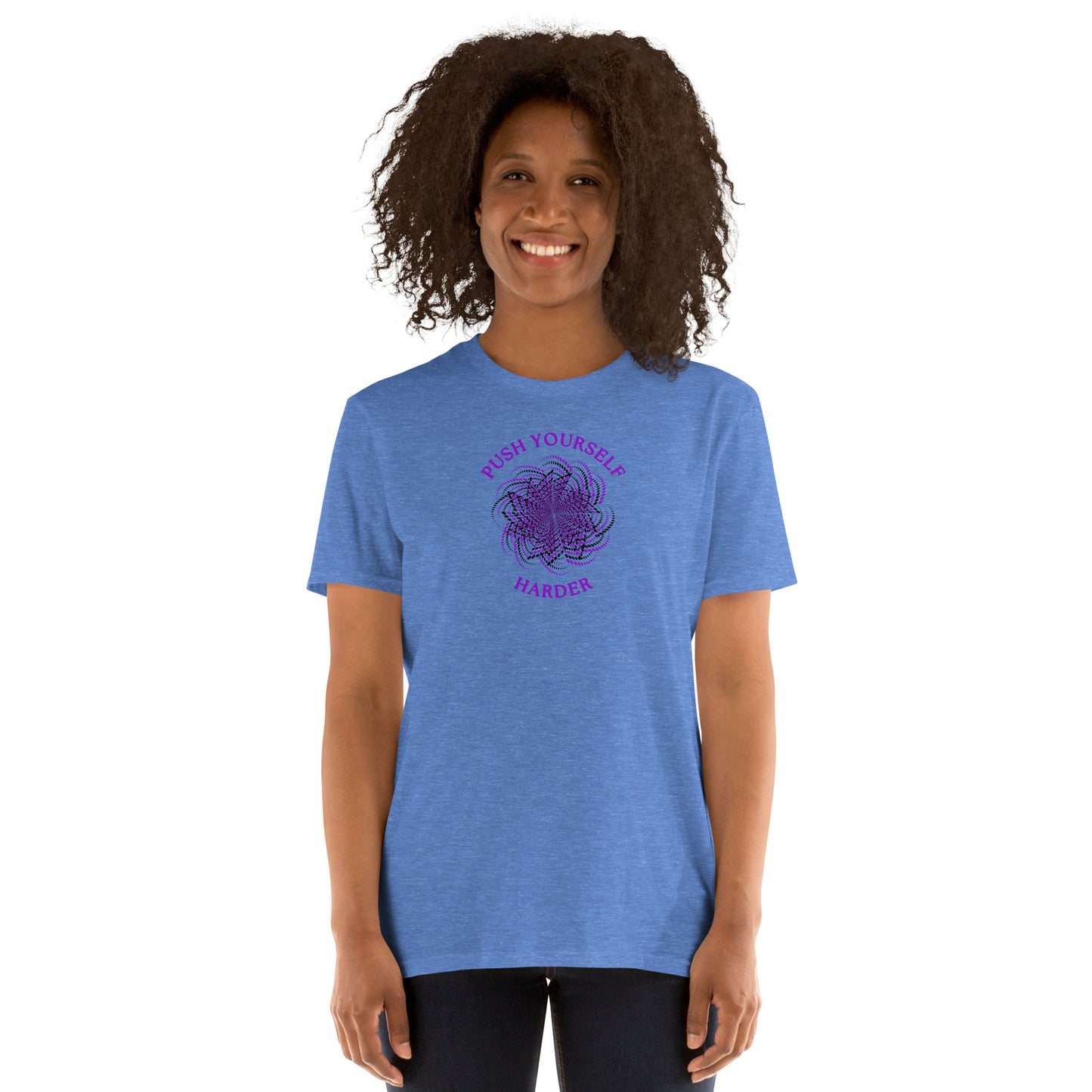 Push Yourself Harder Unisex Tee by EraofInk