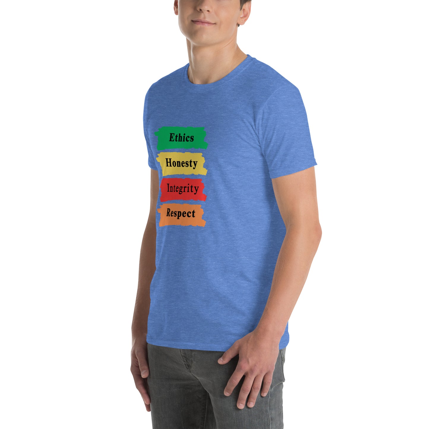 Ethics Honesty Integrity Respect Paint Strokes Unisex Tee by EraofInk