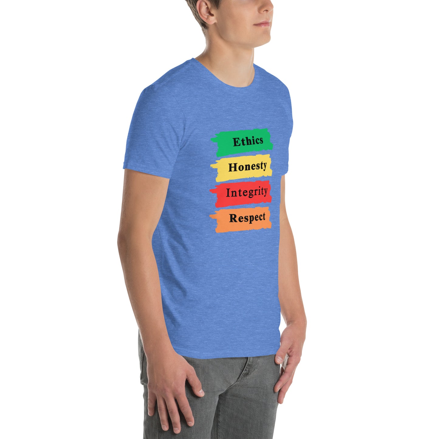 Ethics Honesty Integrity Respect Paint Strokes Unisex Tee by EraofInk