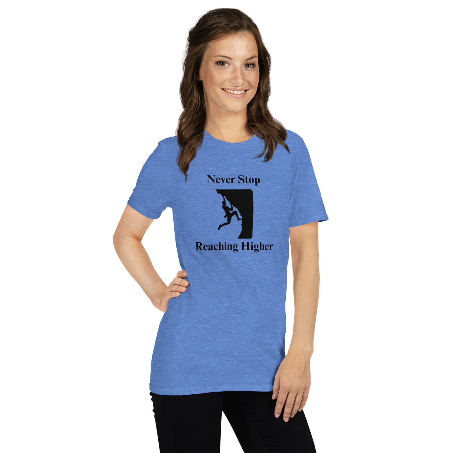Never Stop Reaching Higher Unisex Tee by EraofInk