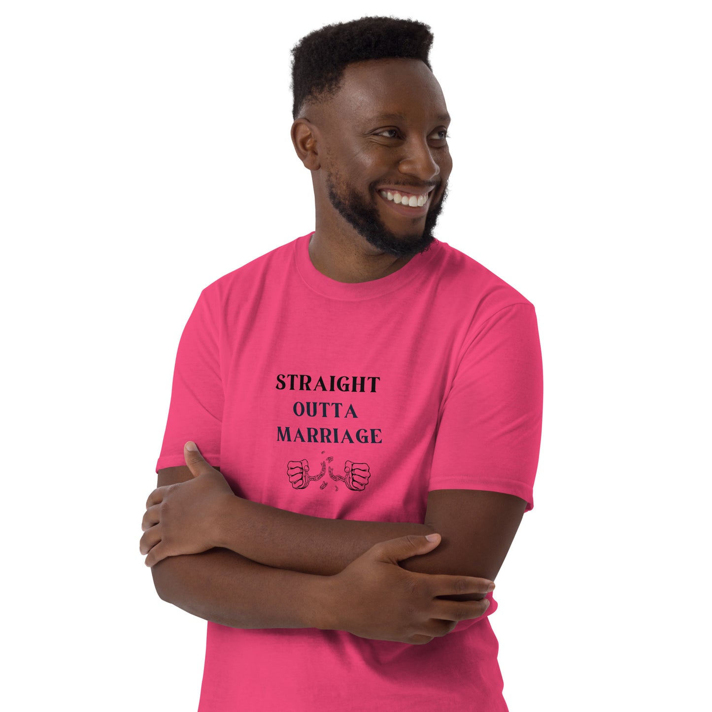 Humorous Divorce Tee Straight Outta Marriage Unisex Tee by EraofInk