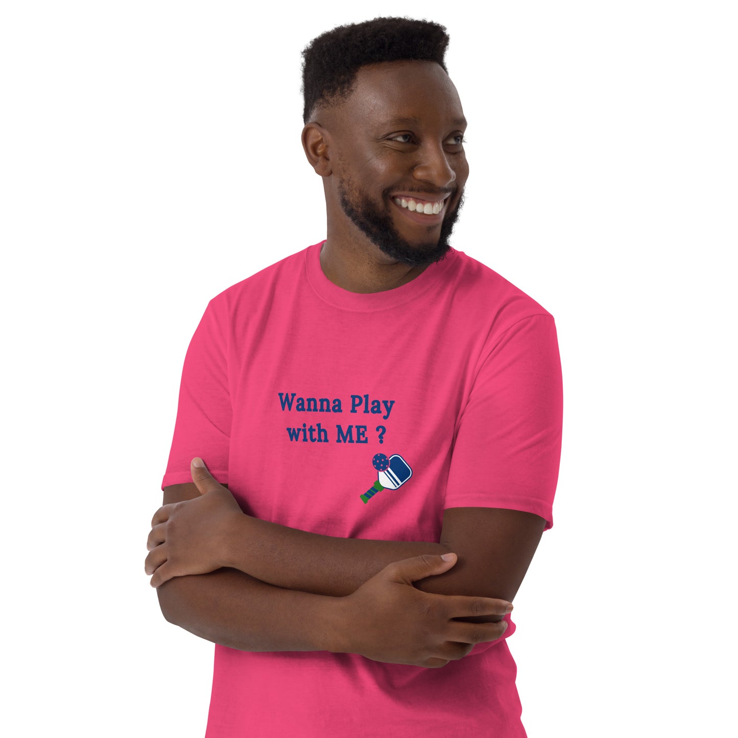 Wanna Play With Me? Pickleballo Unisex Tee by EraofInk