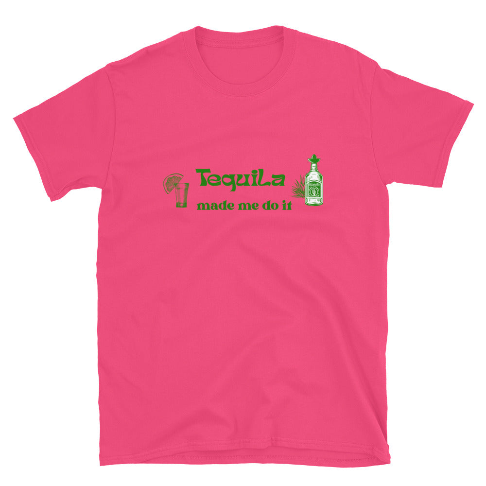 Blame It On Tequila Tee Tequila Made Me Do It by EraofInk