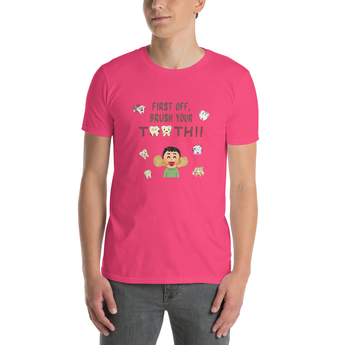 First Off, Brush Your Teeth Unisex Tee by EraofInk by RecreatingKrista