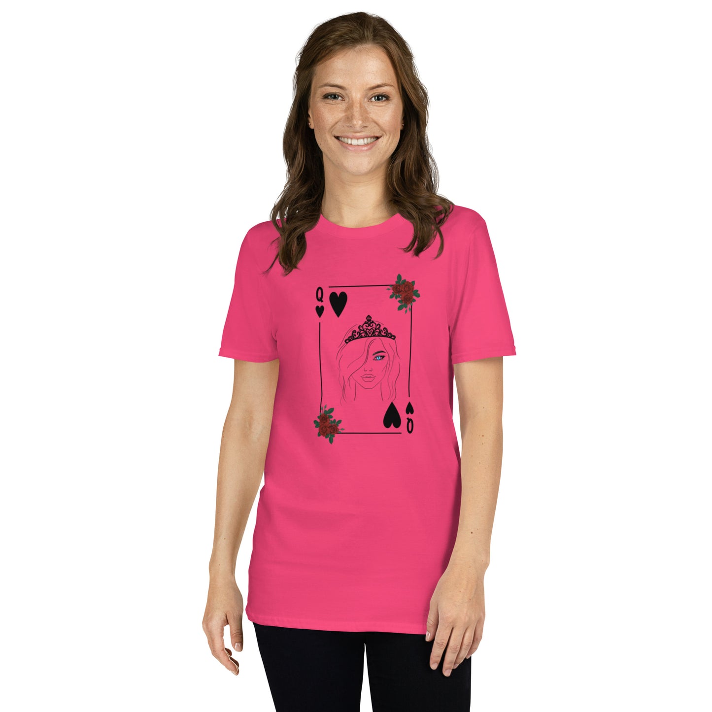 Blue Eyed Queen of Hearts Unisex Tee by EraofInk