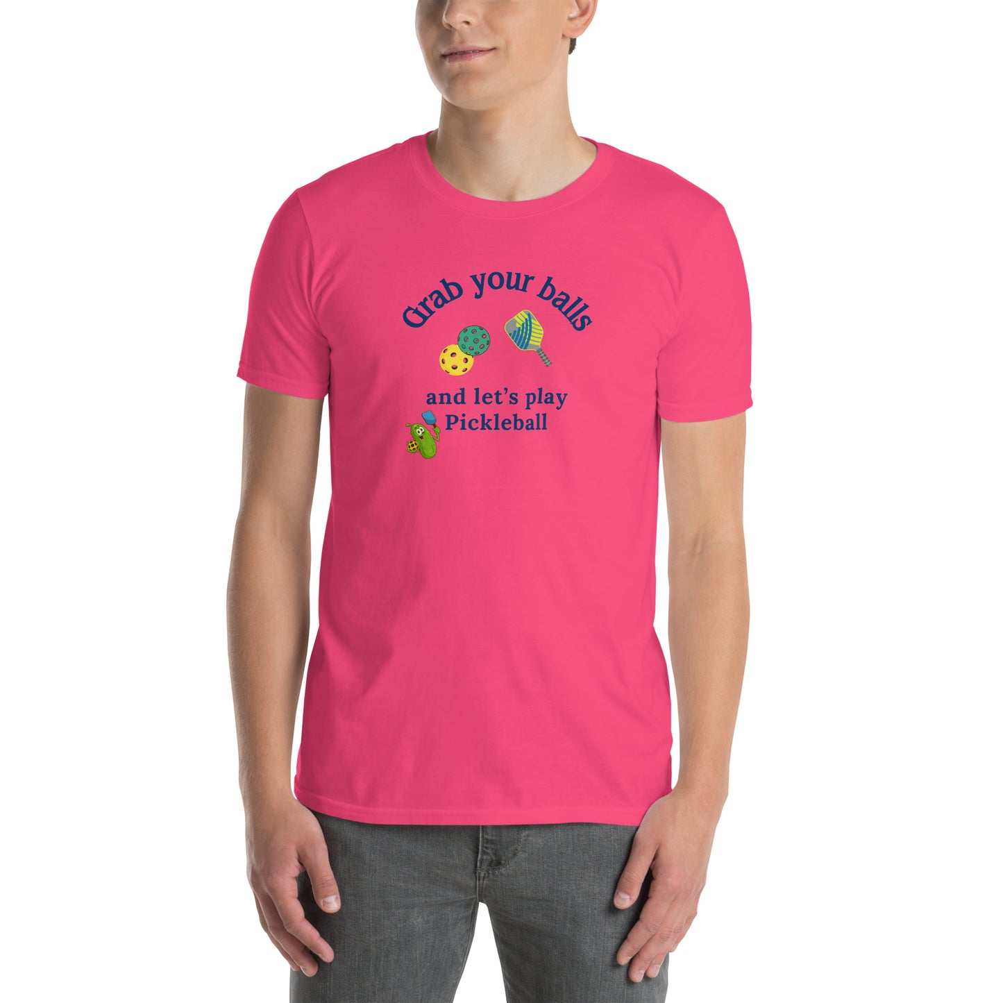 Grab Your Balls & Let's Play Pickleball Unisex Tee by EraofInk
