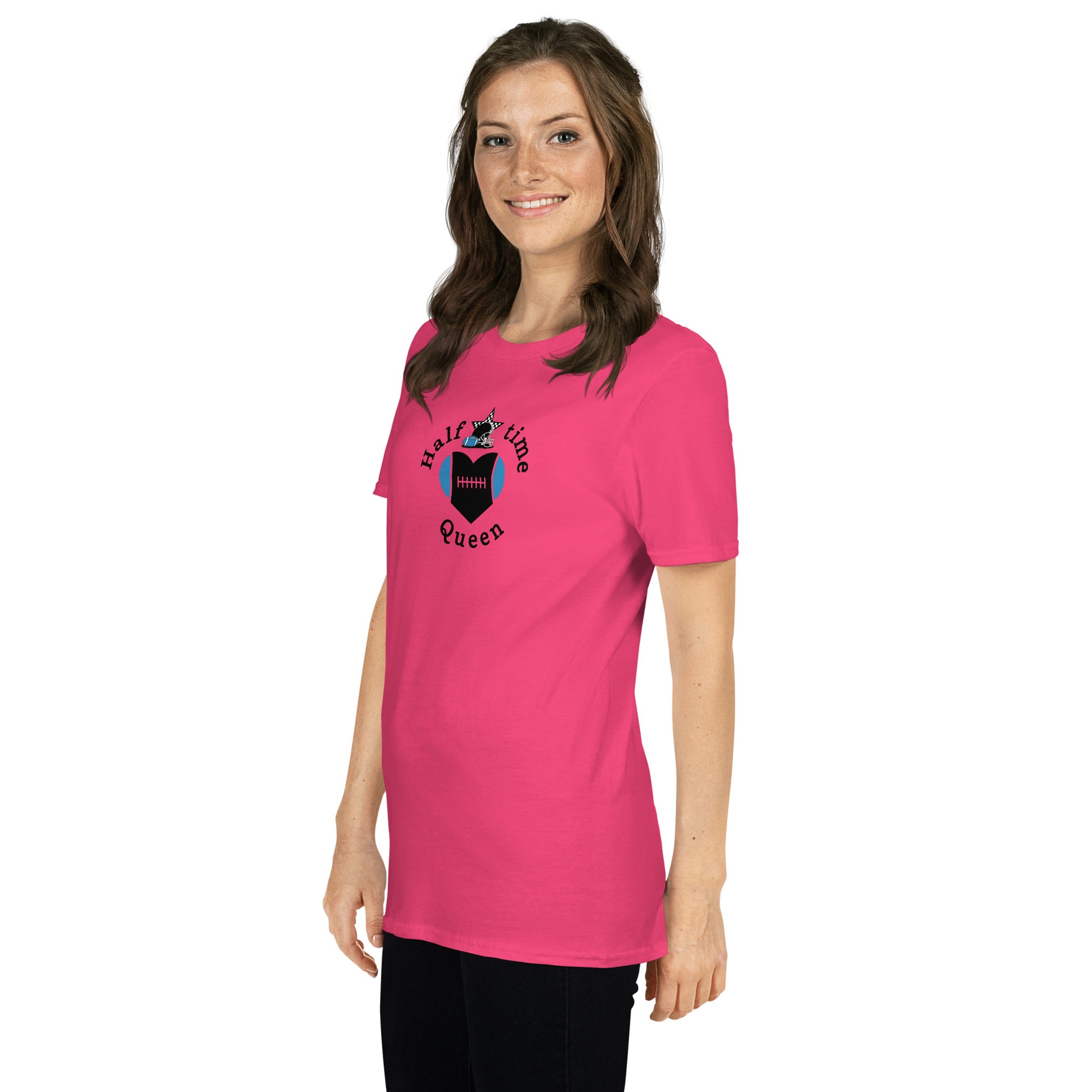 Halftime Queen Football Cheer for Navy & Sky Blue Unisex Tee by EraofInk