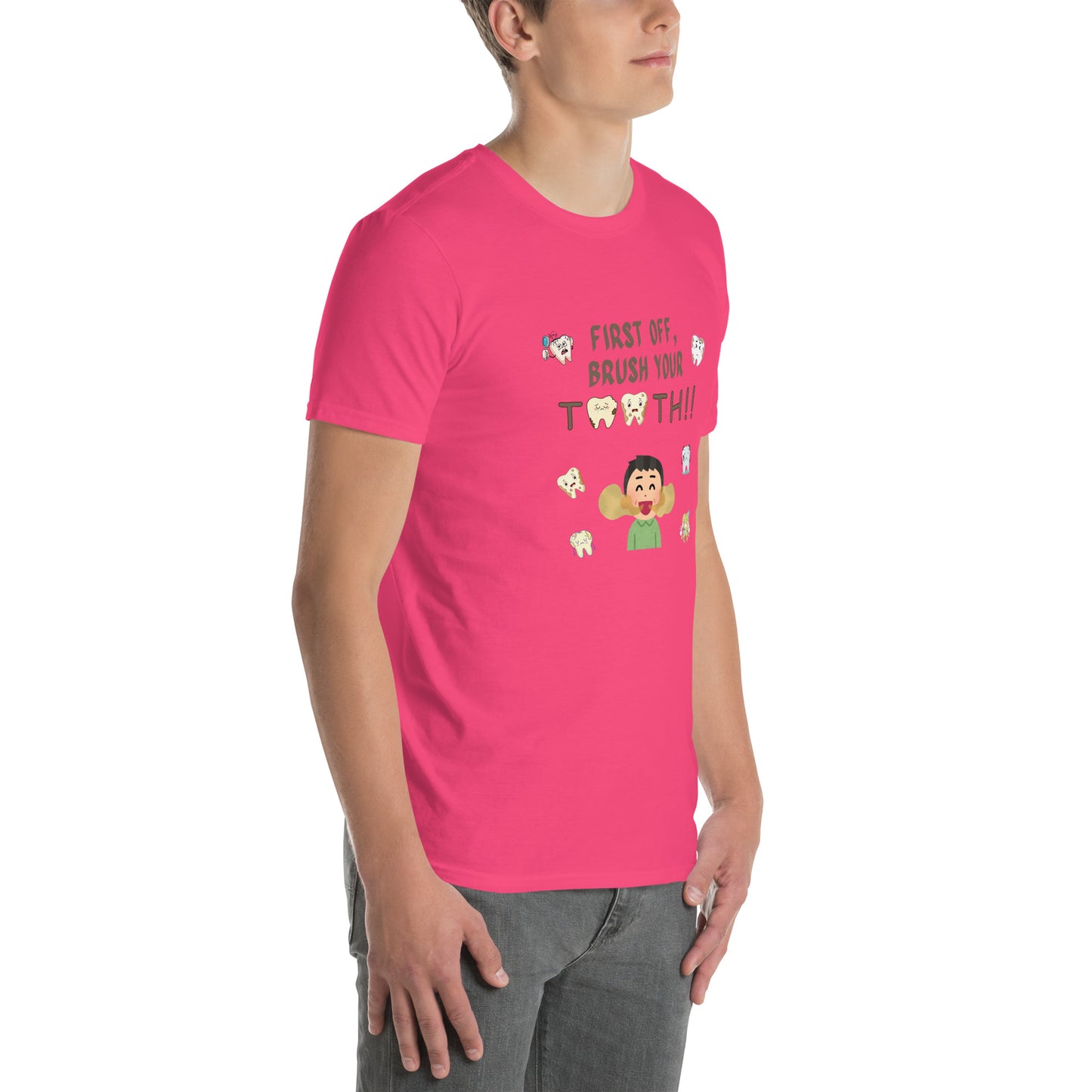 First Off, Brush Your Teeth Unisex Tee by EraofInk by RecreatingKrista