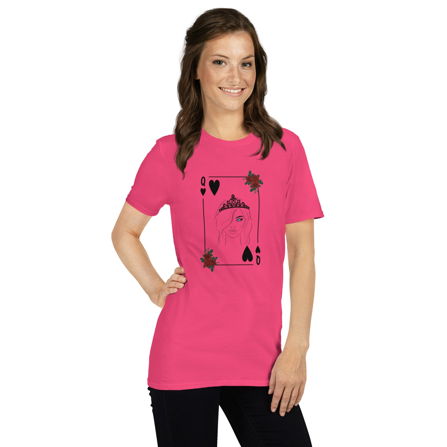 Blue Eyed Queen of Hearts Unisex Tee by EraofInk
