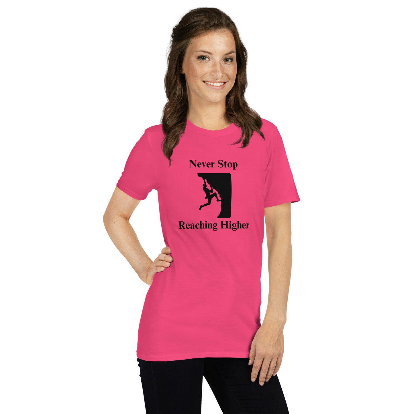 Never Stop Reaching Higher Unisex Tee by EraofInk