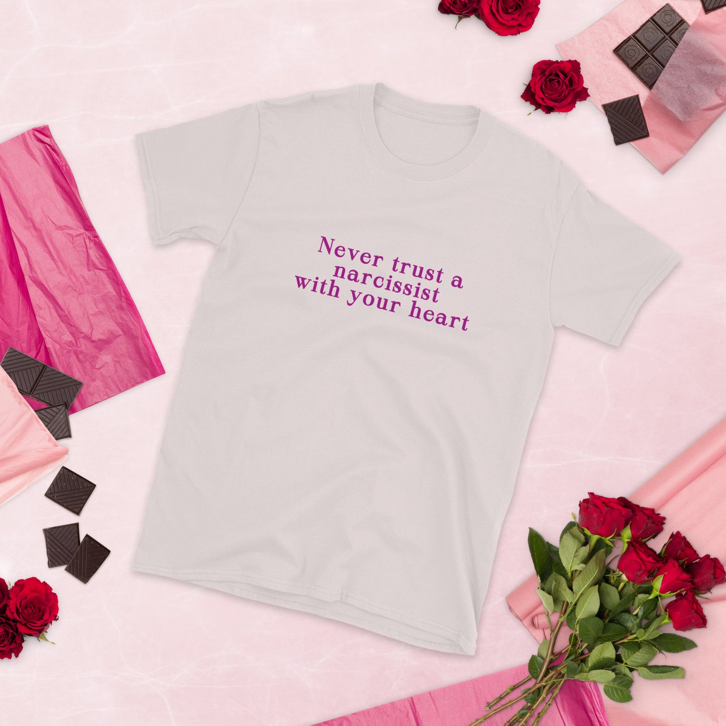 Never Trust a Narcissist with Your Heart Unisex Tee by EraofInk