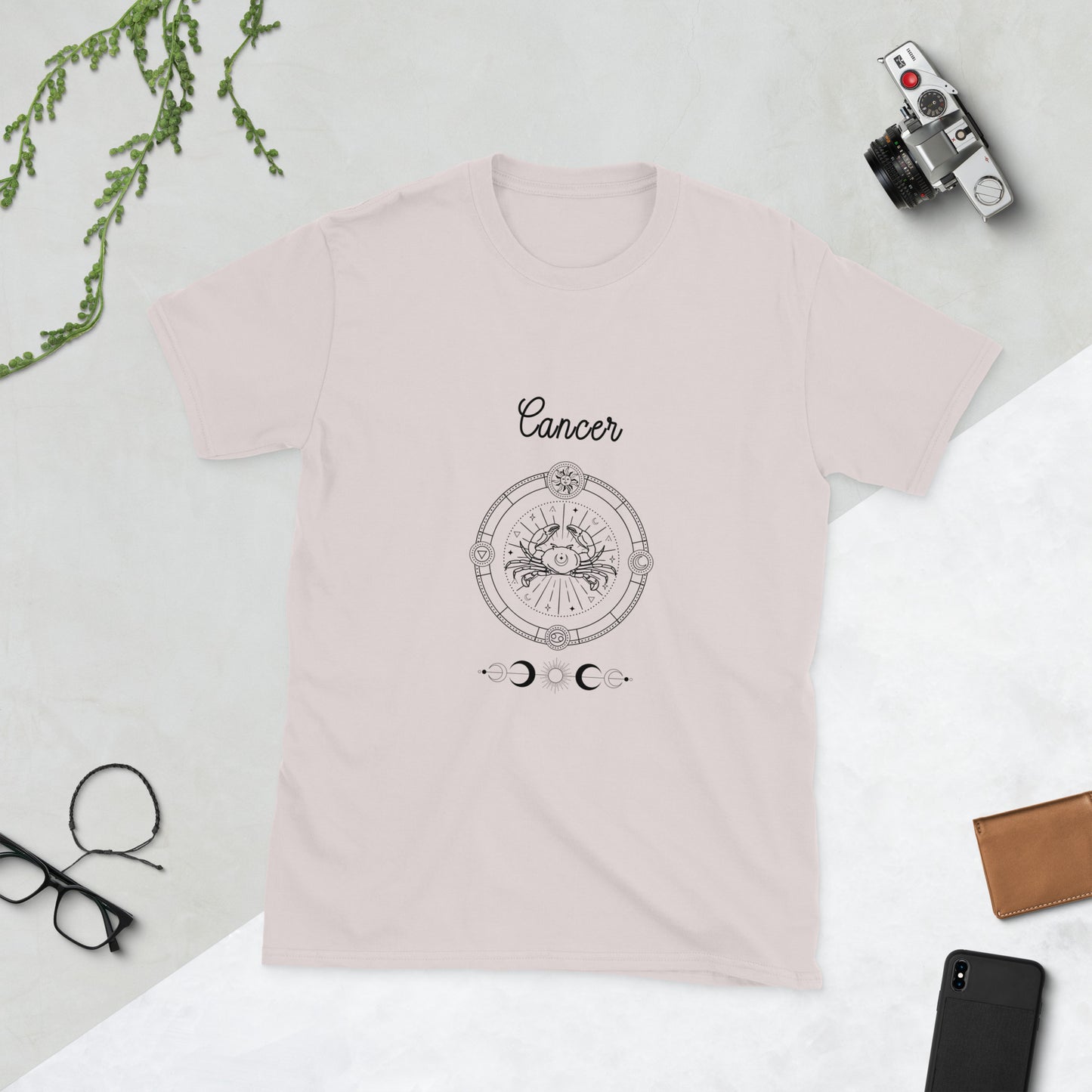 Cancer Astrological Zodiac Birth Chart Unisex Tee by EraofInk