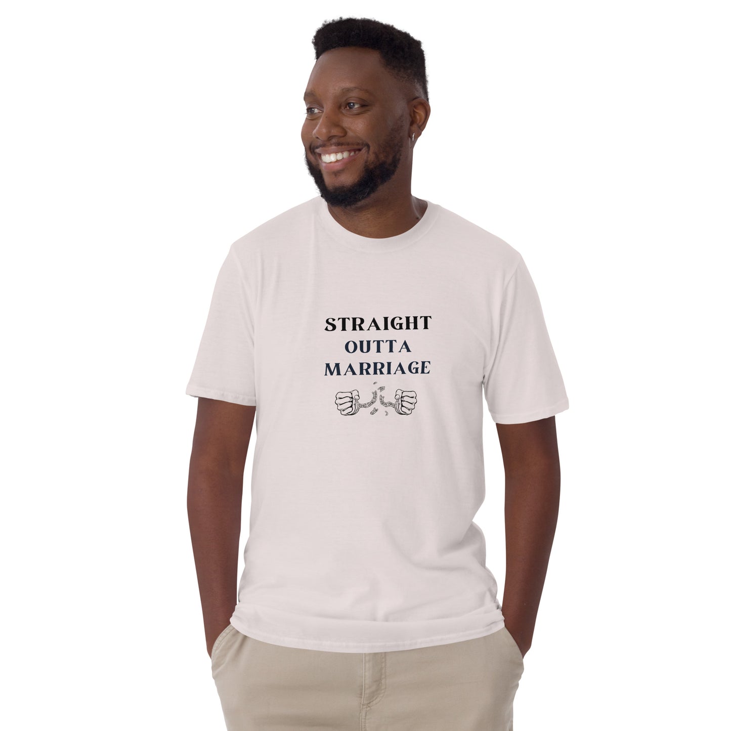 Humorous Divorce Tee Straight Outta Marriage Unisex Tee by EraofInk