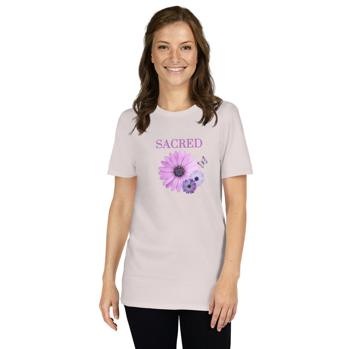 Sacred Floral Design Unisex Tee by EraofInk
