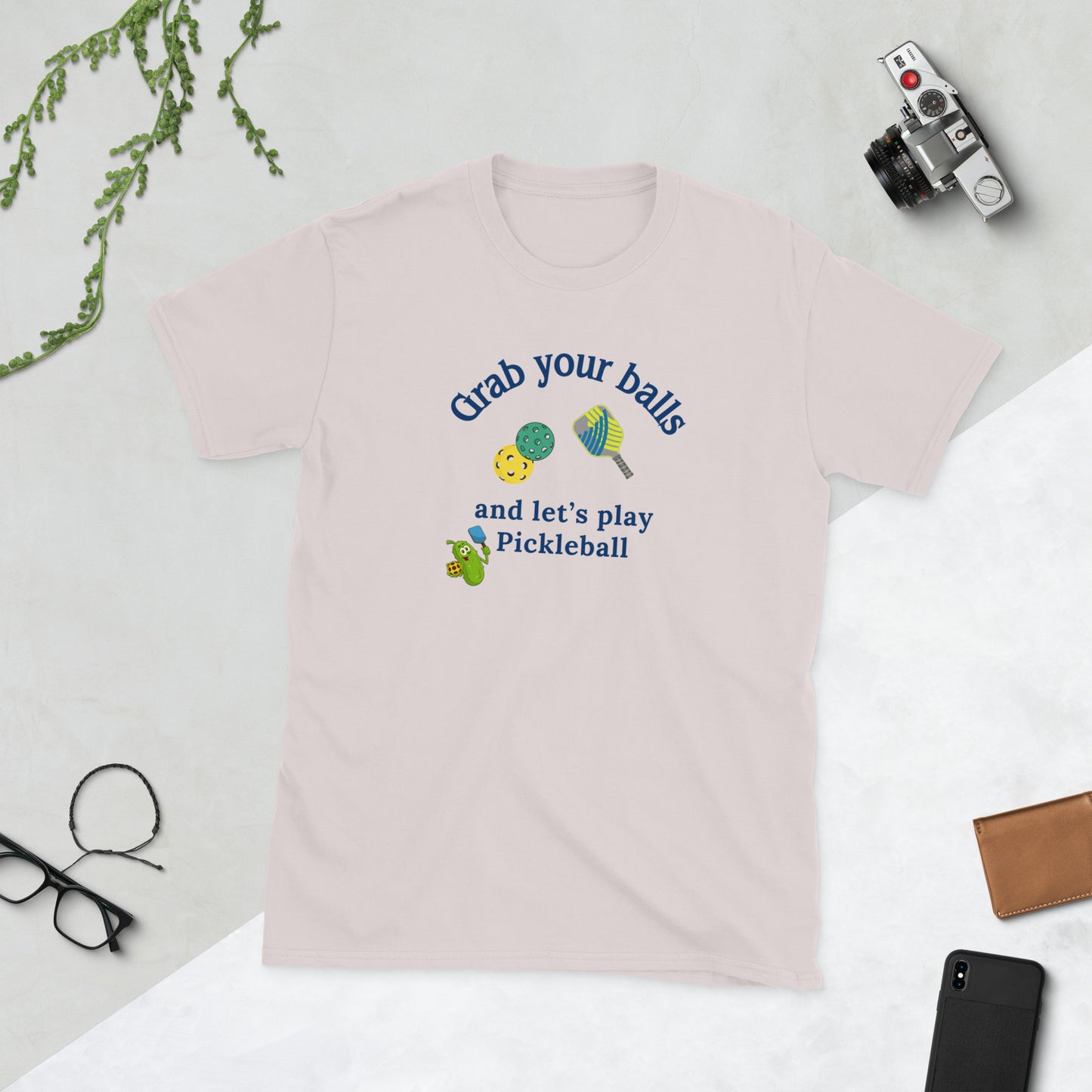 Grab Your Balls and Let's Play Pickleball Unisex Tee by EraofInk