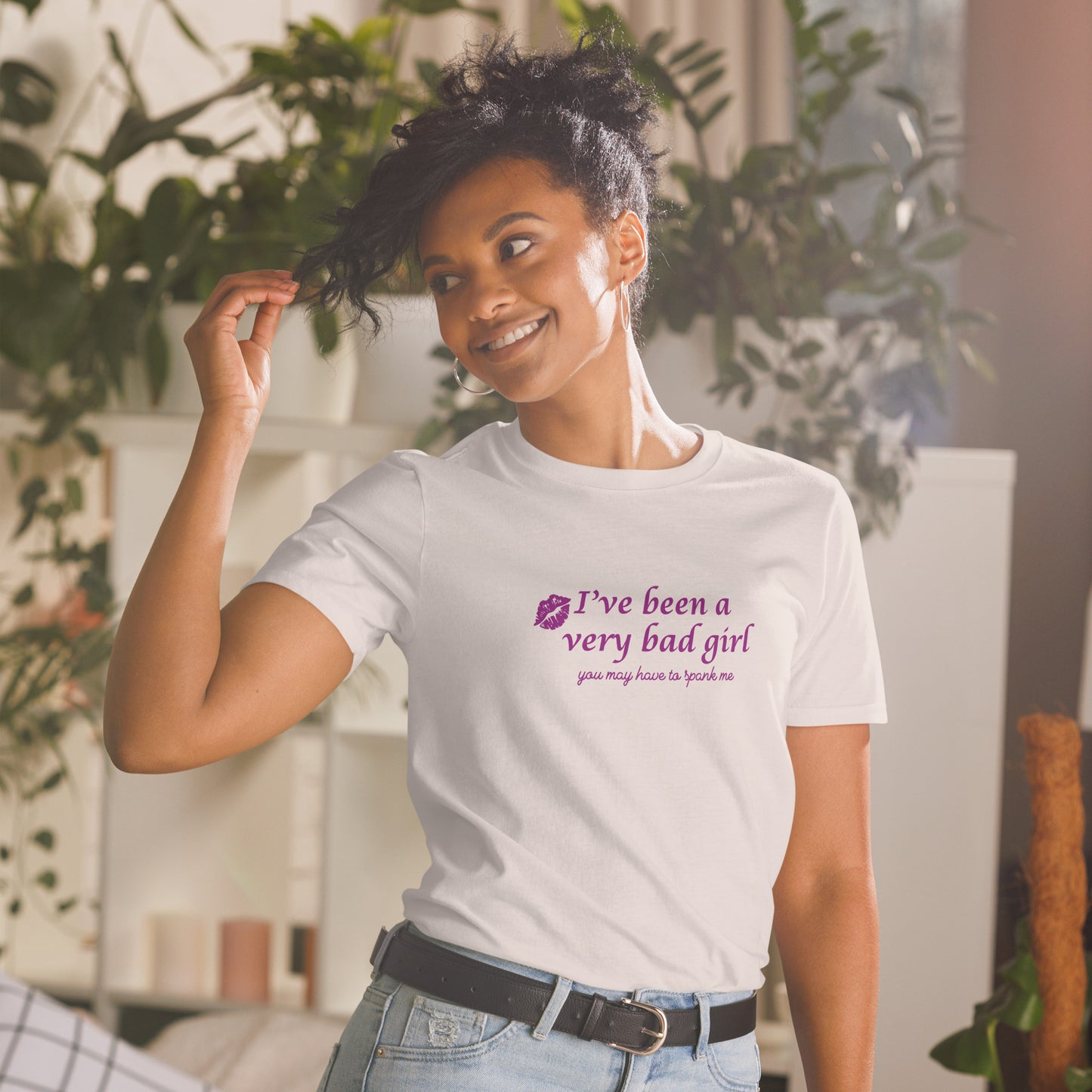 For the Bad Girl Who Needs a Spanking Unisex Tee by EraofInk