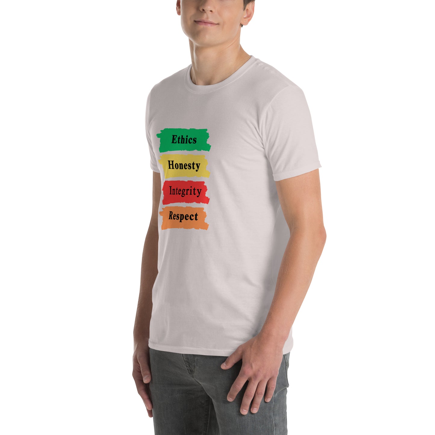 Ethics Honesty Integrity Respect Paint Strokes Unisex Tee by EraofInk