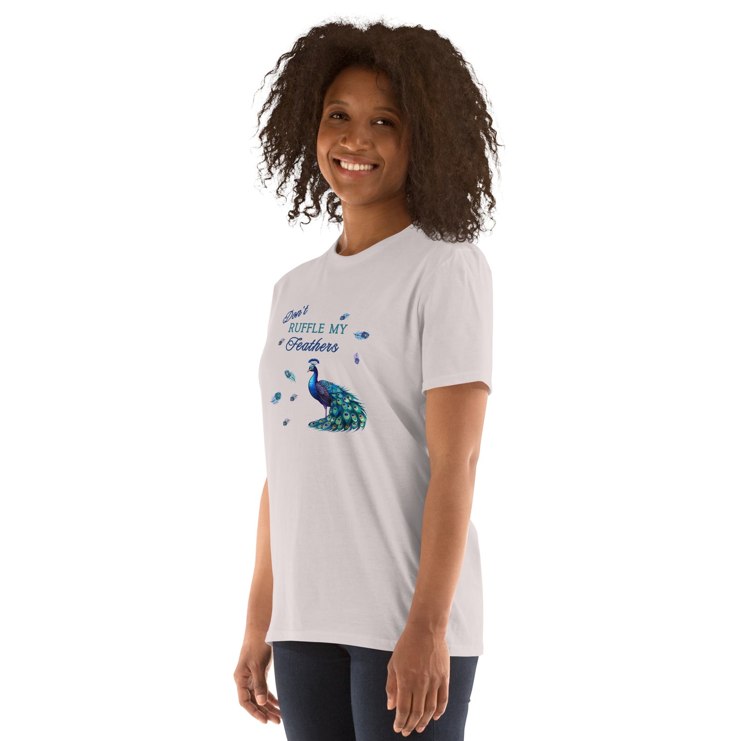 Beautiful Peacock Don't Ruffle My Feathers Unisex Tee by EraofInk